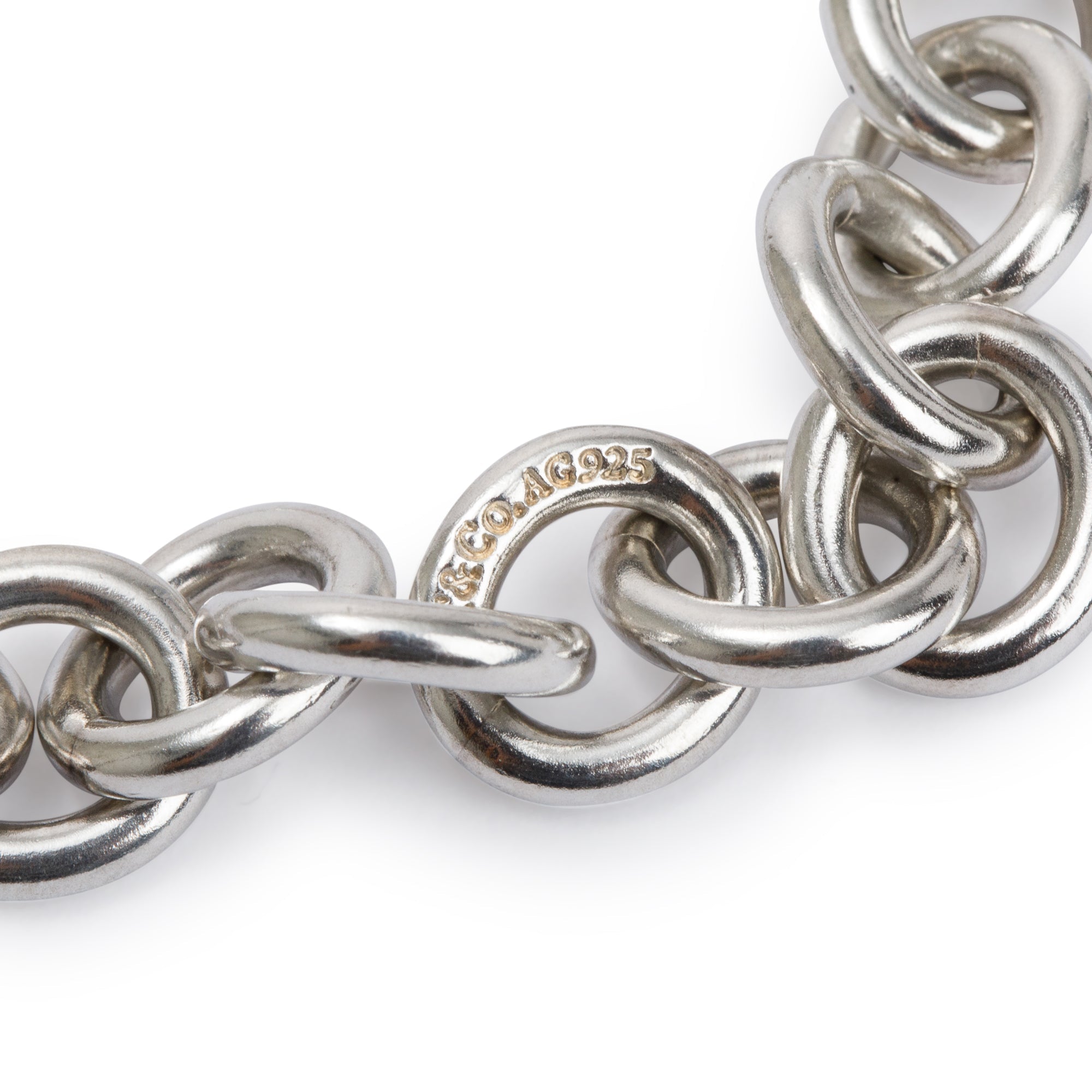 Tiffany & Co. Sterling Silver & Rubedo Metal Return to Tiffany Heart Tag Charm Bracelet