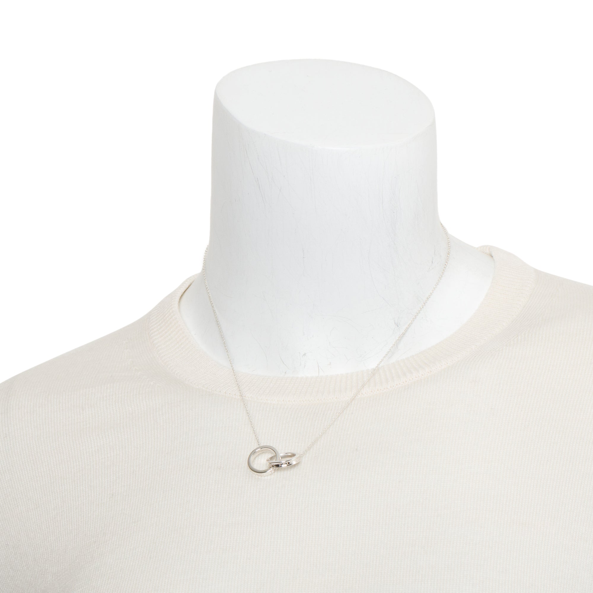 Tiffany & Co. Sterling Silver Small 1837 Interlocking Circles Pendant Necklace