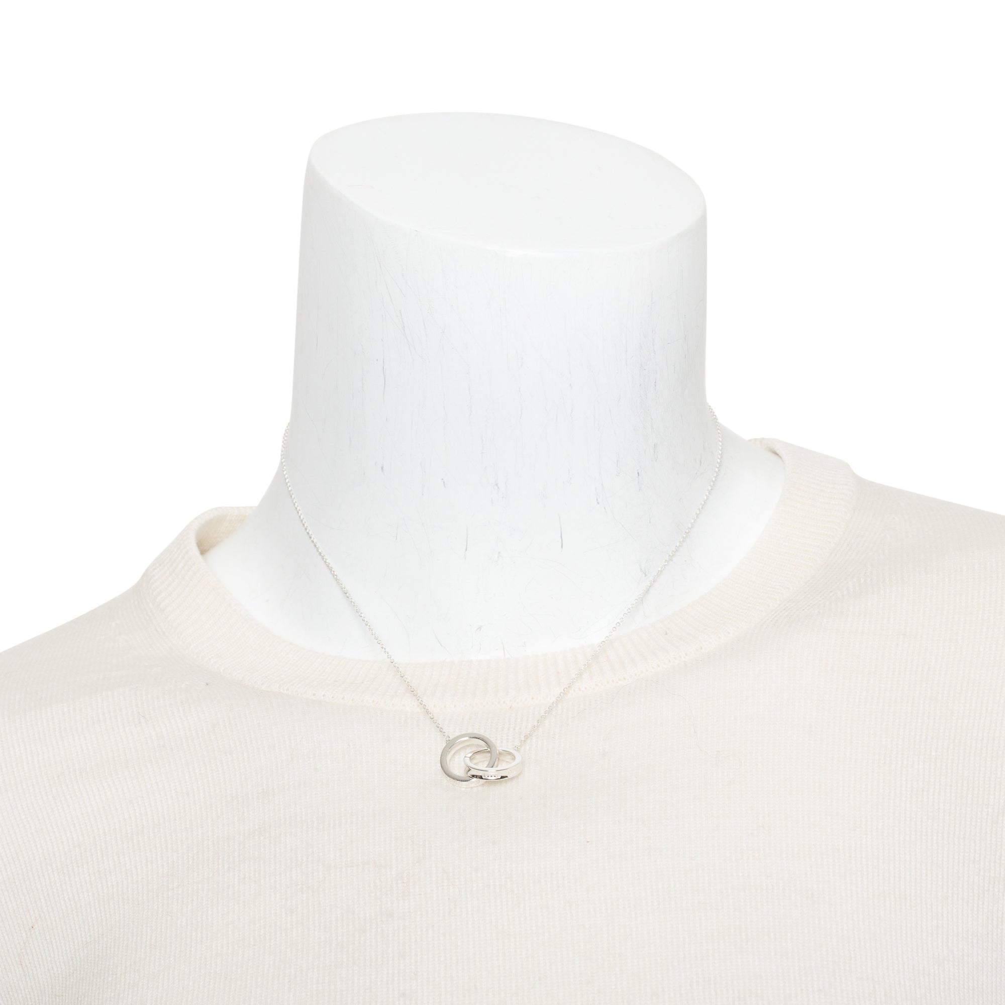 Tiffany & Co. Sterling Silver Small 1837 Interlocking Circles Pendant Necklace