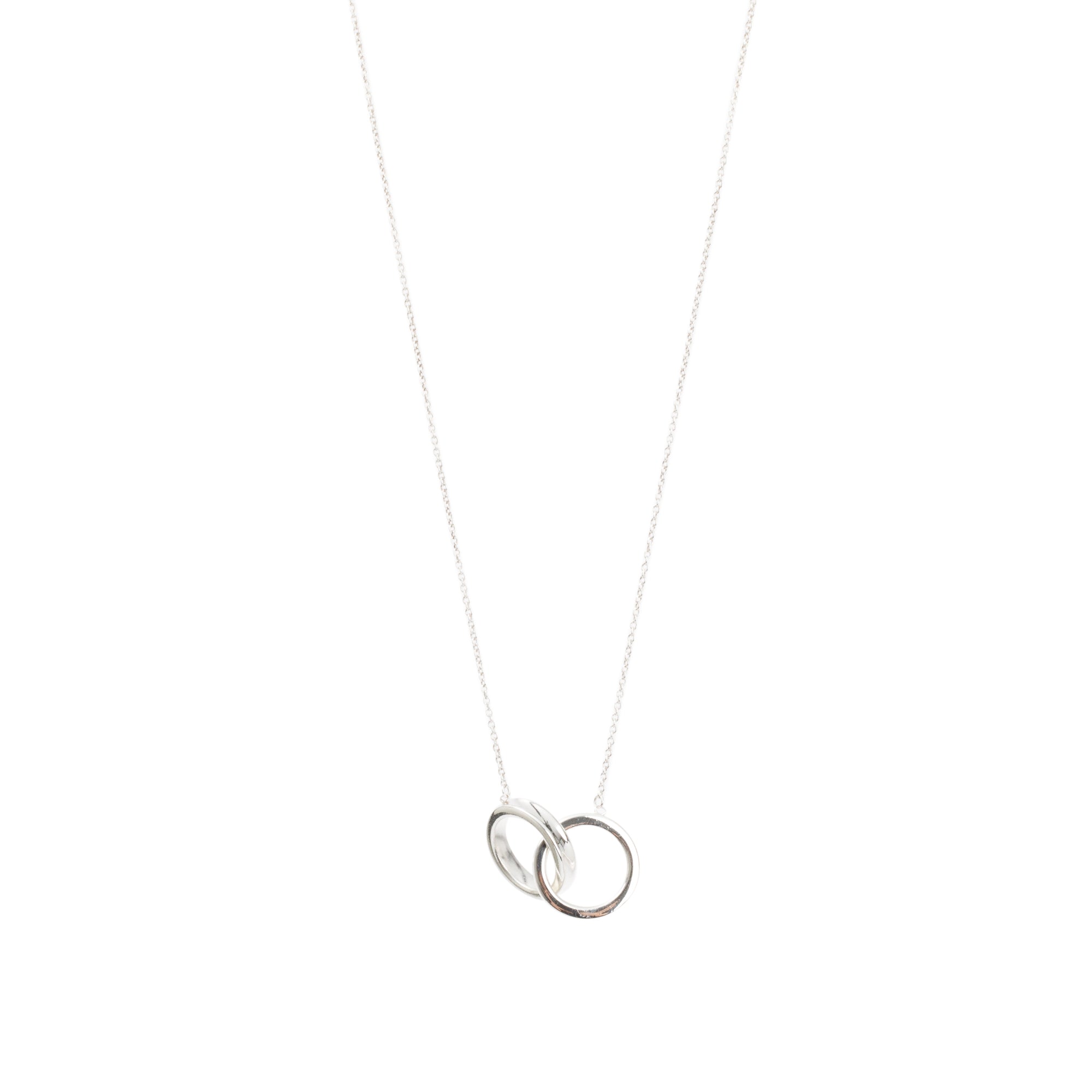 Tiffany & Co. Sterling Silver Small 1837 Interlocking Circles Pendant Necklace