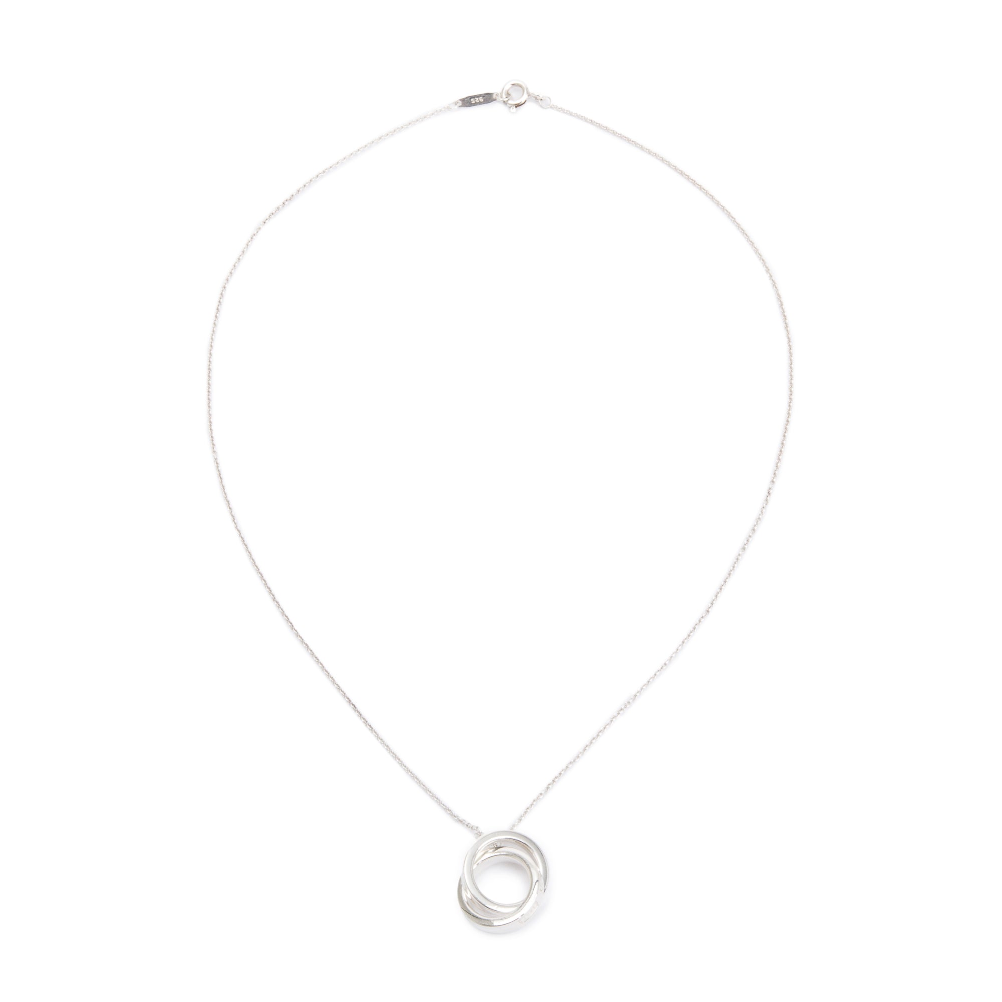 Tiffany & Co. Sterling Silver Small 1837 Interlocking Circles Pendant Necklace