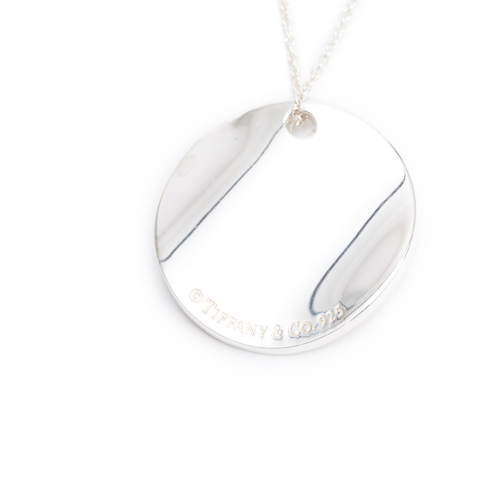 Tiffany & Co. Sterling Silver Small Notes Round Pendant Necklace