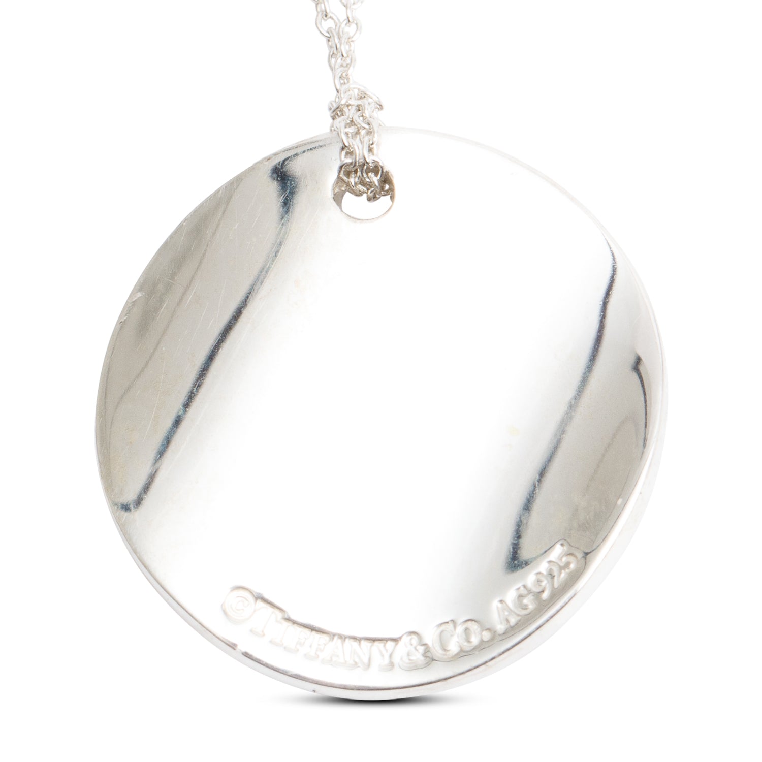 Tiffany & Co. Sterling Silver Small Notes Round Pendant Necklace