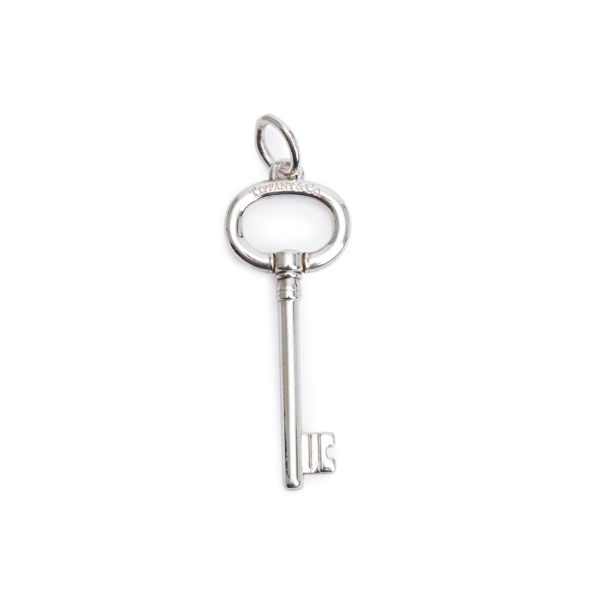 Tiffany & Co. Sterling Silver Small Oval Key Pendant