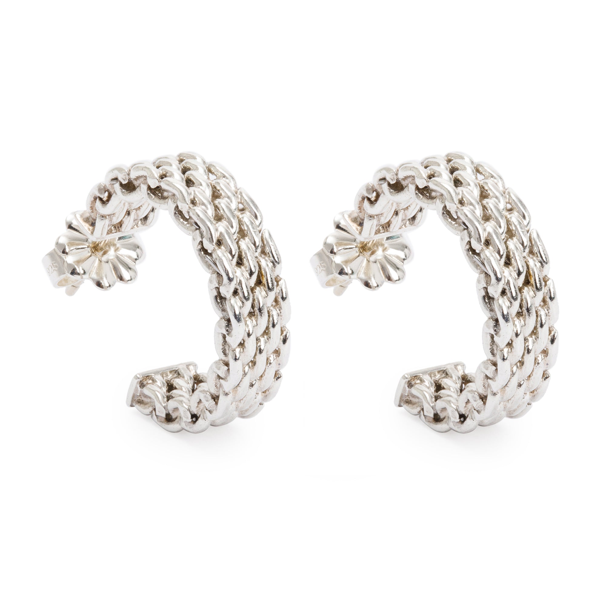 Tiffany & Co. Sterling Silver Small Somerset Hoop Earrings