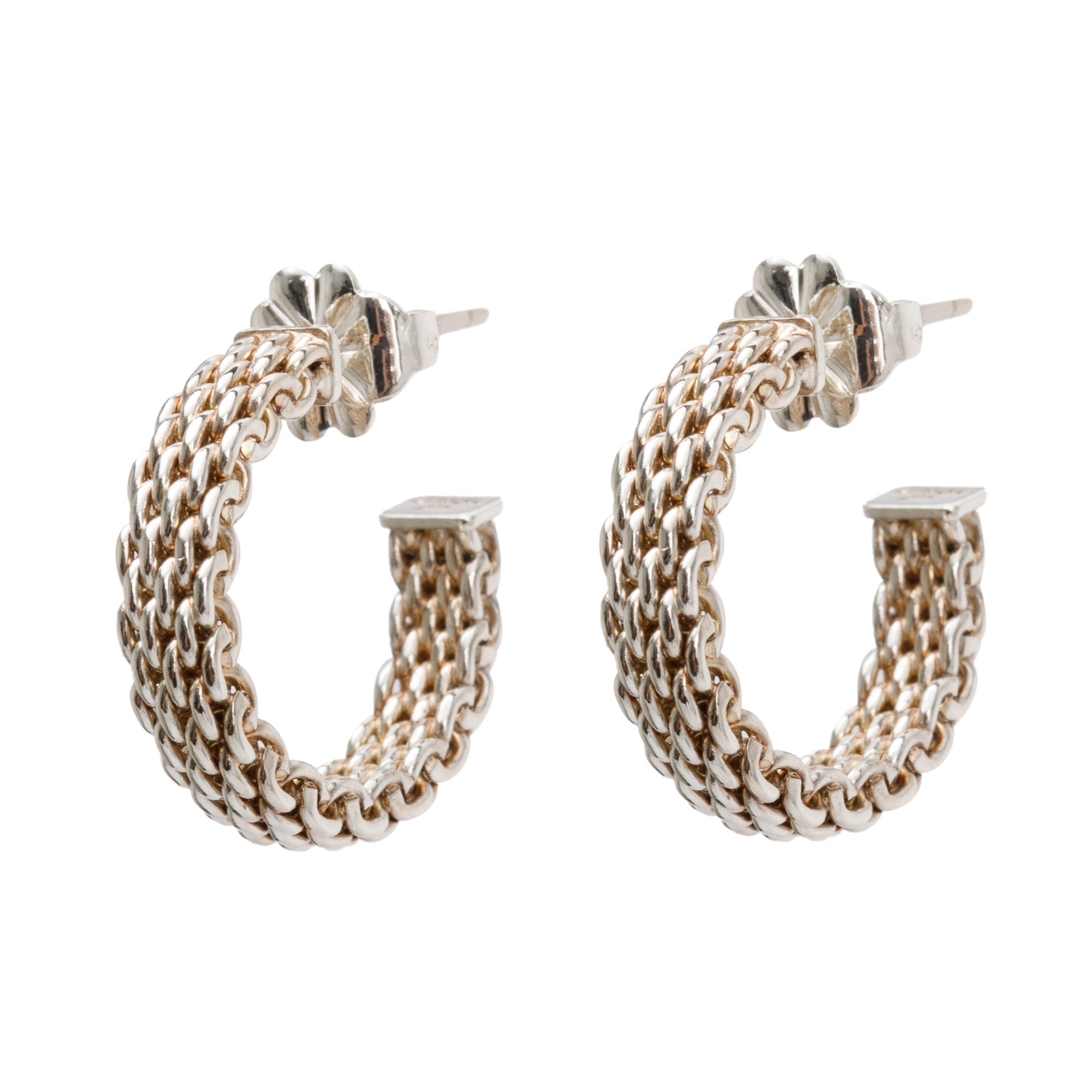 Tiffany & Co. Sterling Silver Small Somerset Hoop Earrings