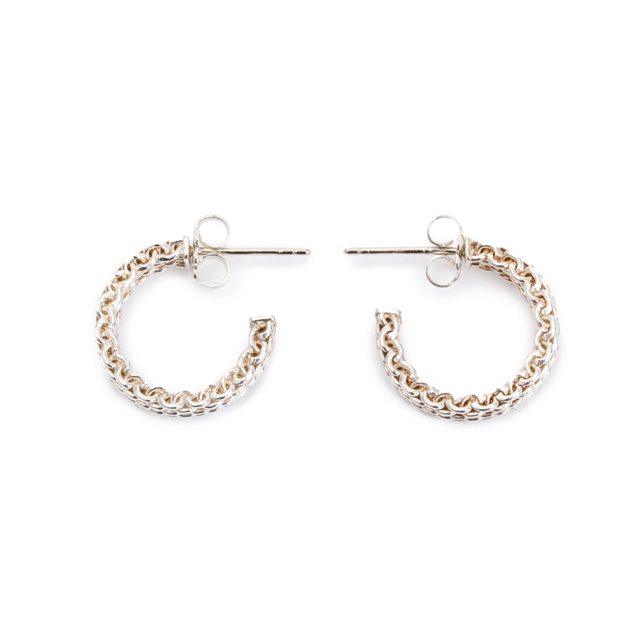 Tiffany & Co. Sterling Silver Small Somerset Hoop Earrings