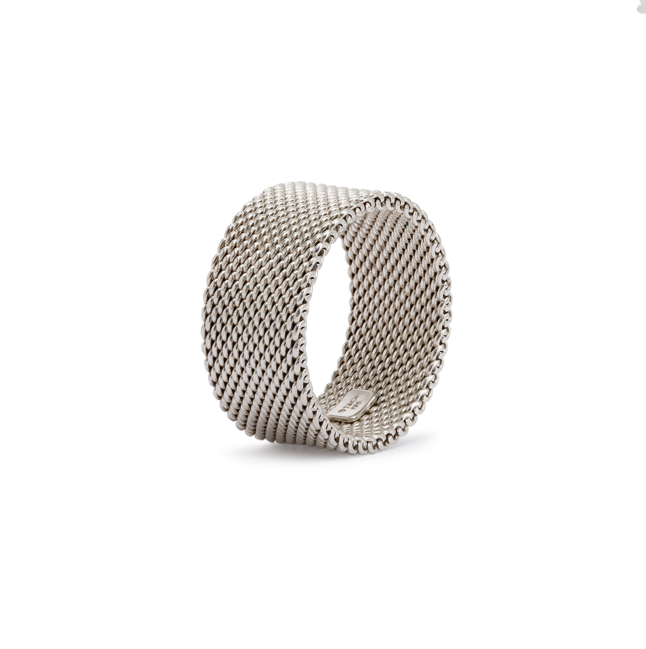 Tiffany & Co. Sterling Silver Somerset Mesh Band Ring