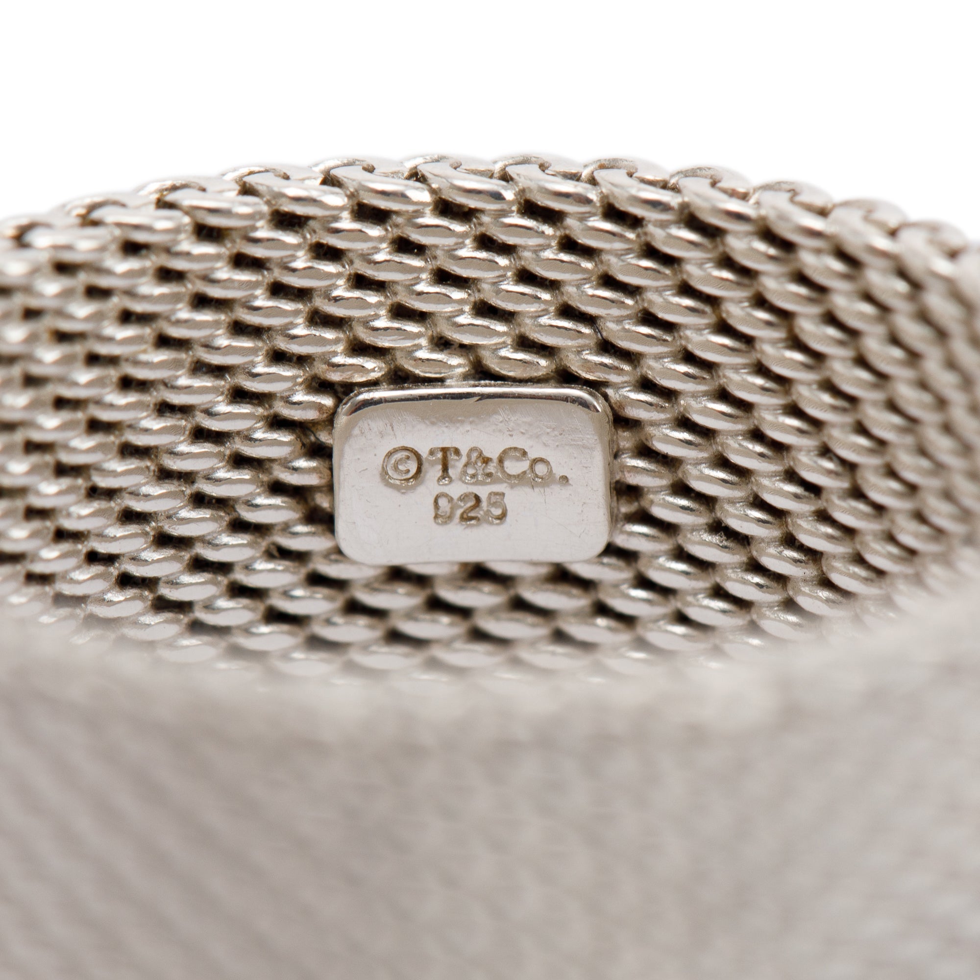 Tiffany & Co. Sterling Silver Somerset Mesh Band Ring