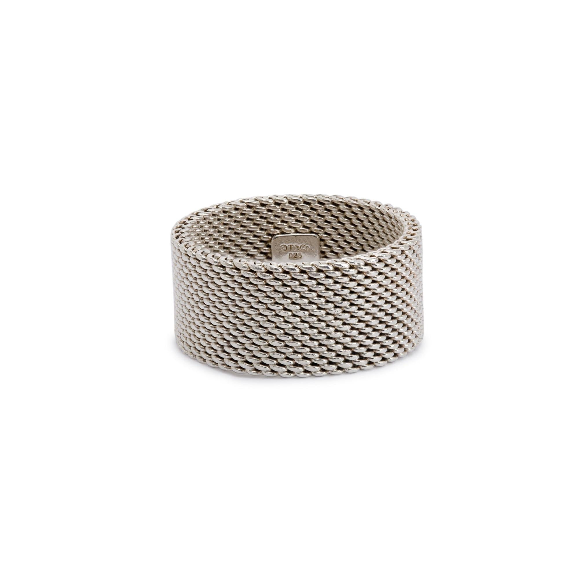 Tiffany & Co. Sterling Silver Somerset Mesh Band Ring