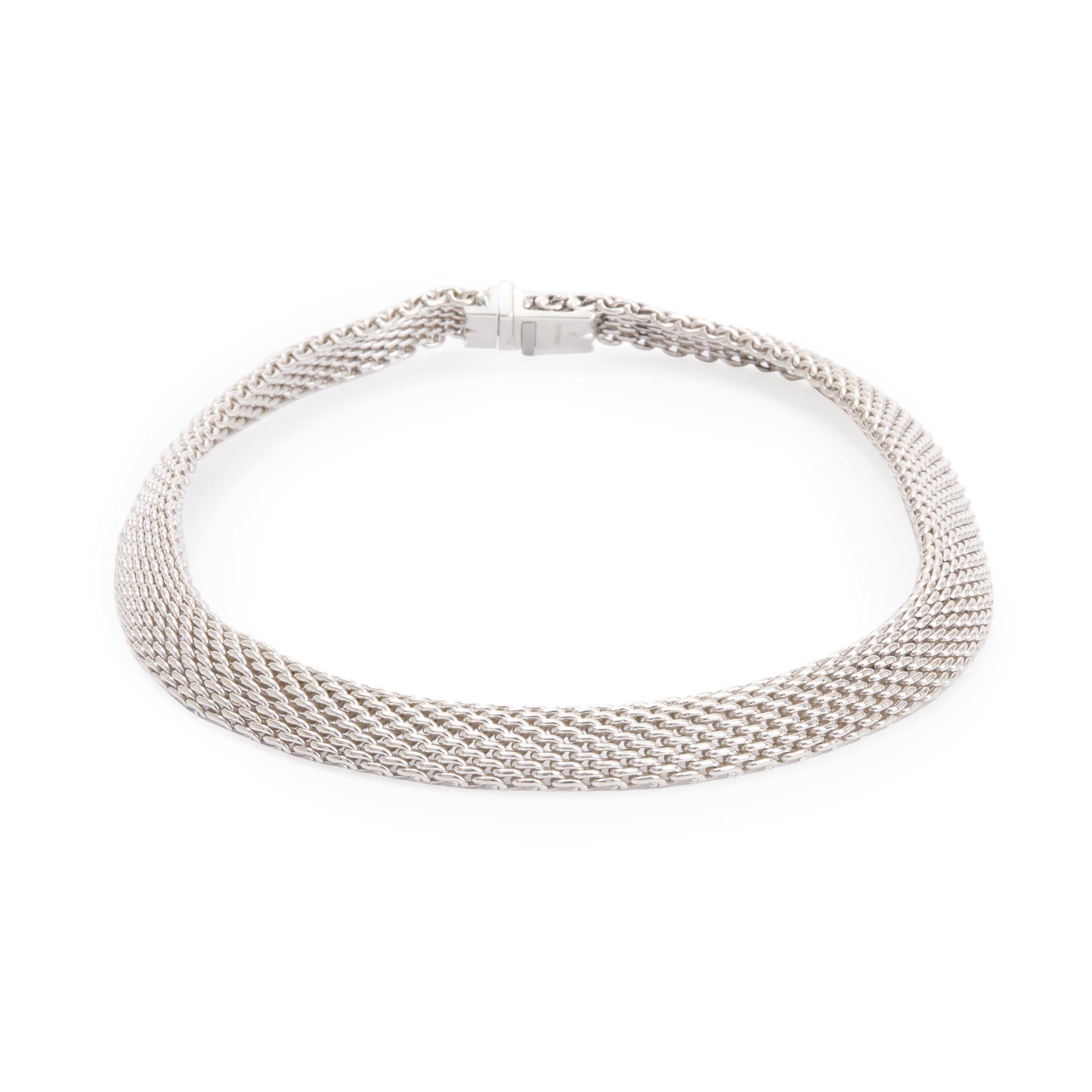 Tiffany & Co. Sterling Silver Somerset Mesh Collar Necklace