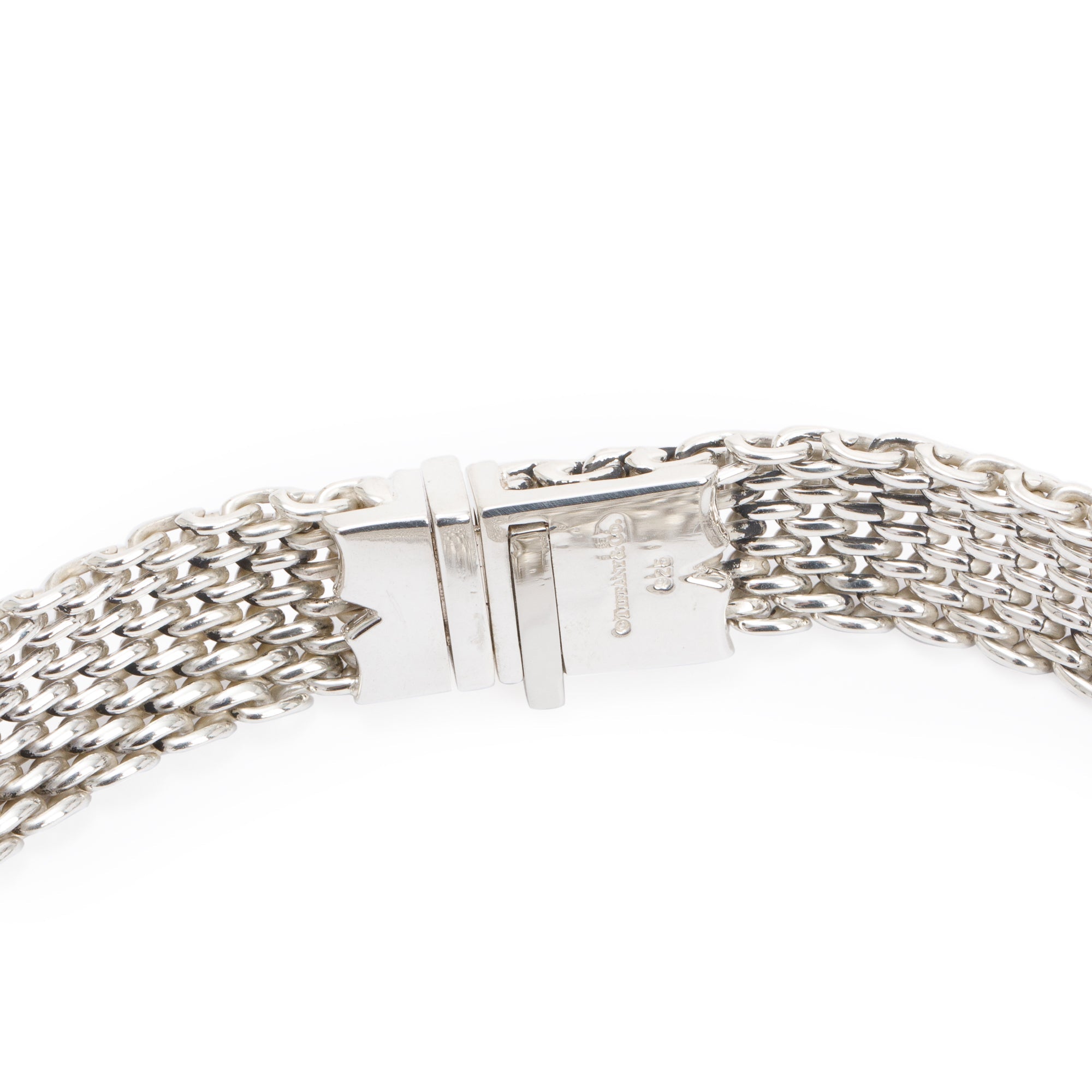 Tiffany & Co. Sterling Silver Somerset Mesh Collar Necklace