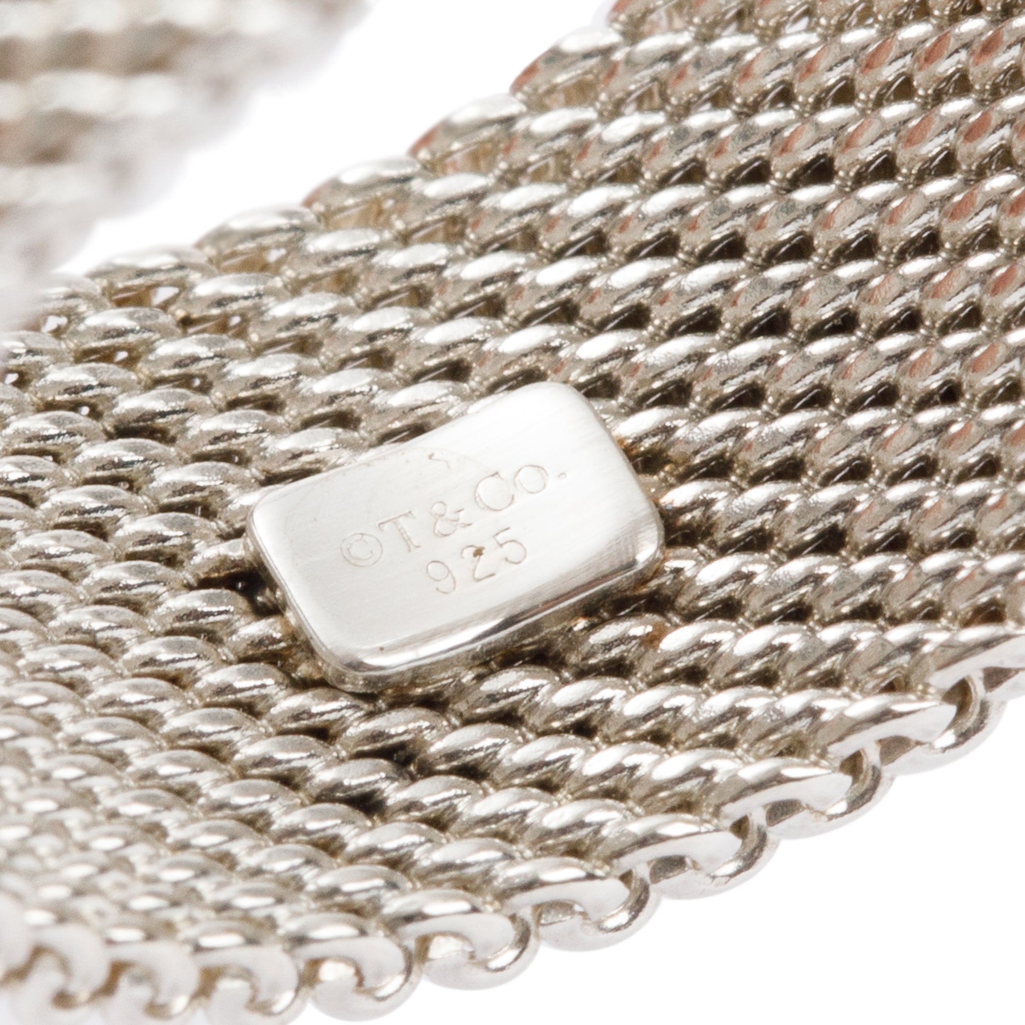 Tiffany & Co. Sterling Silver Somerset Mesh Ring, Size 5.75