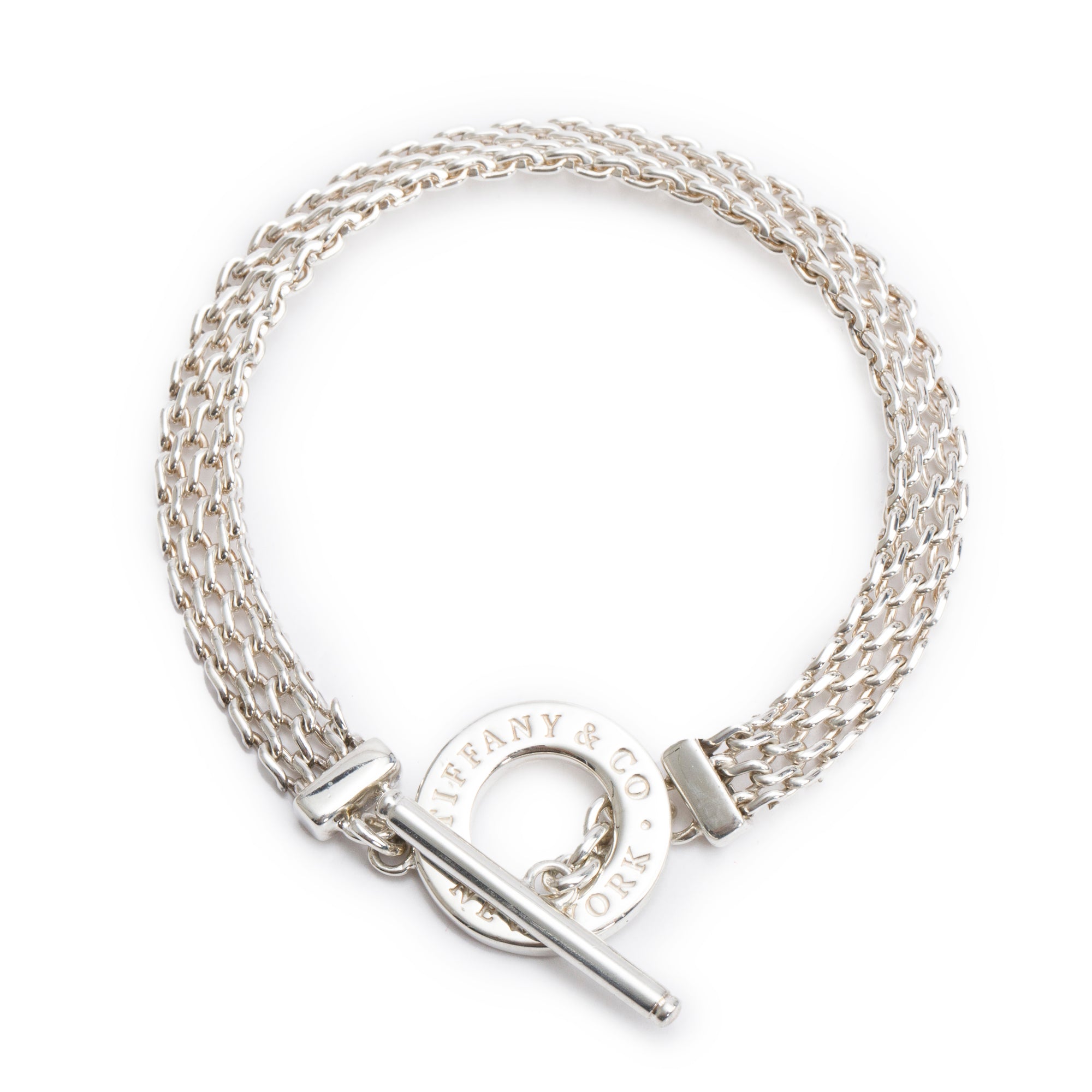 Tiffany & Co. Sterling Silver Somerset Mesh Toggle Bracelet
