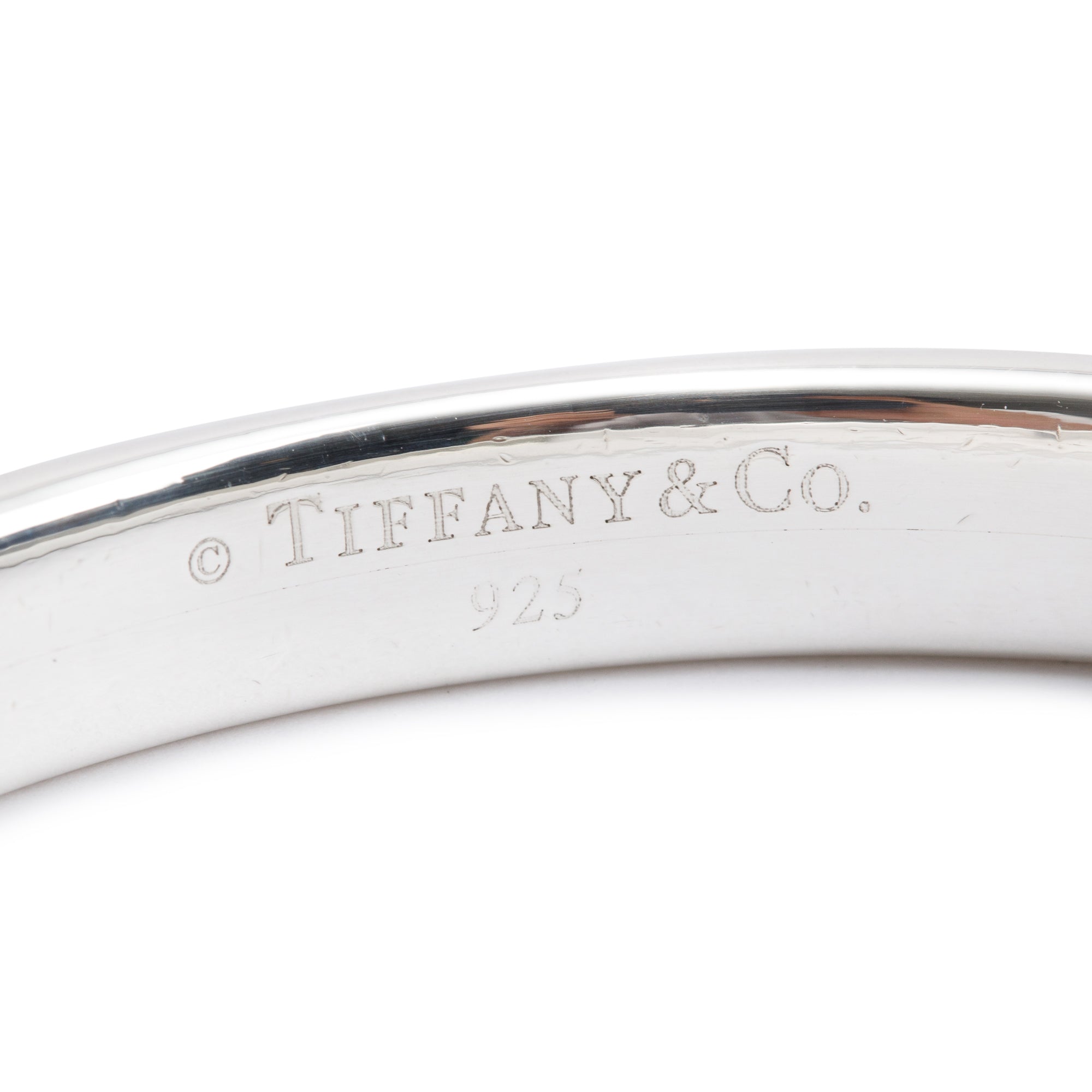 Tiffany & Co. Sterling Silver Square Cushion Bangle Bracelet