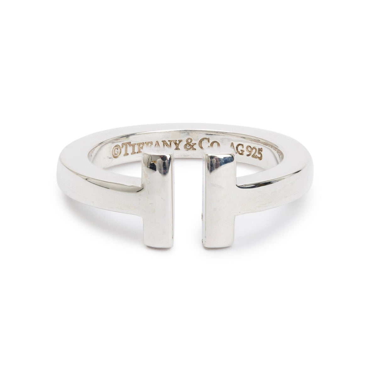 Tiffany & Co. Sterling Silver T Square Ring, Size 5 – OLIVER'S