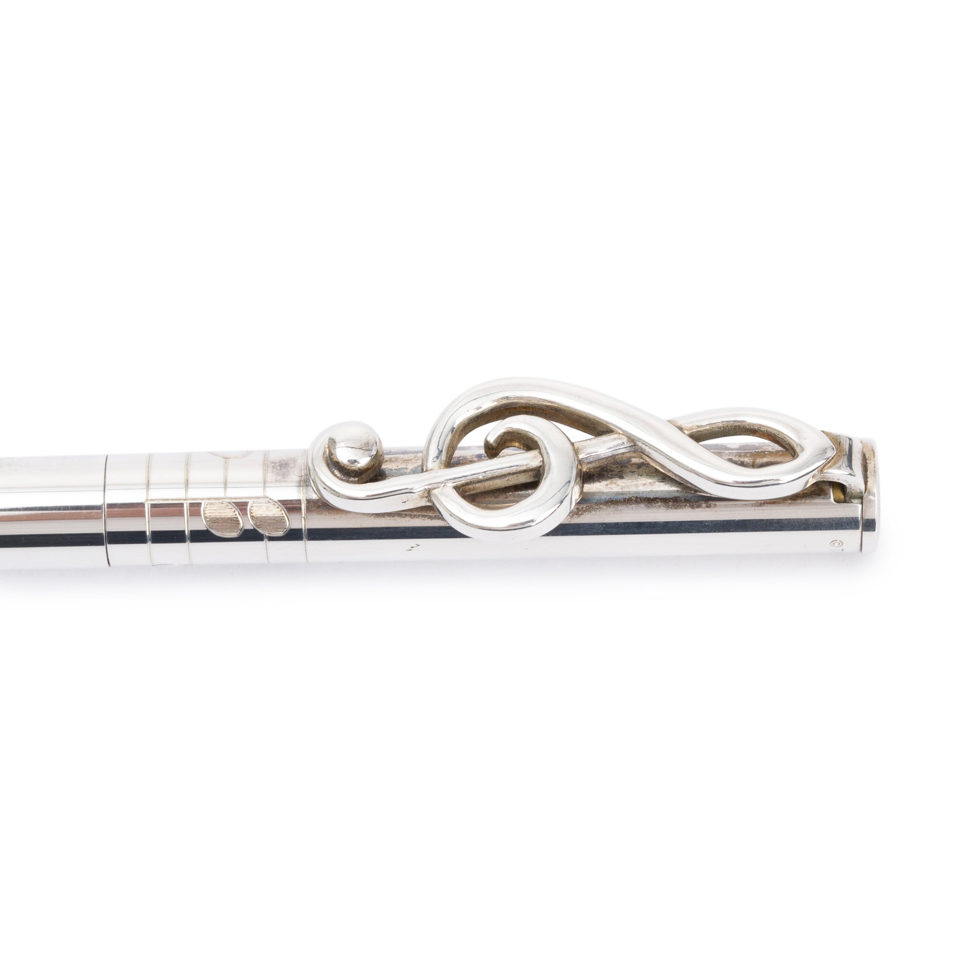 Tiffany & Co. Sterling Silver Treble Clef Ballpoint Pen w/ Box
