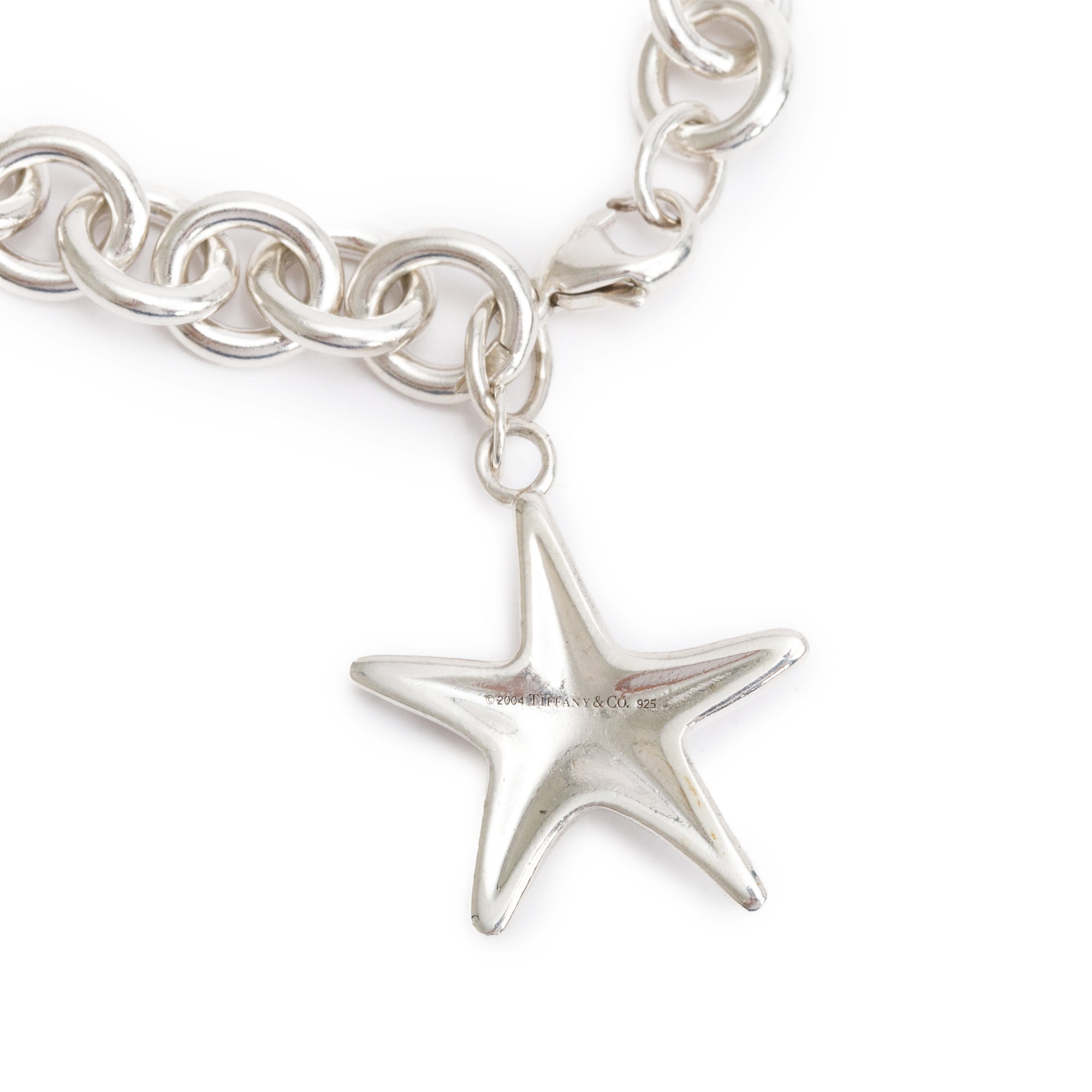 Tiffany & Co. Sterling Silver Turquoise Starfish Charm Bracelet