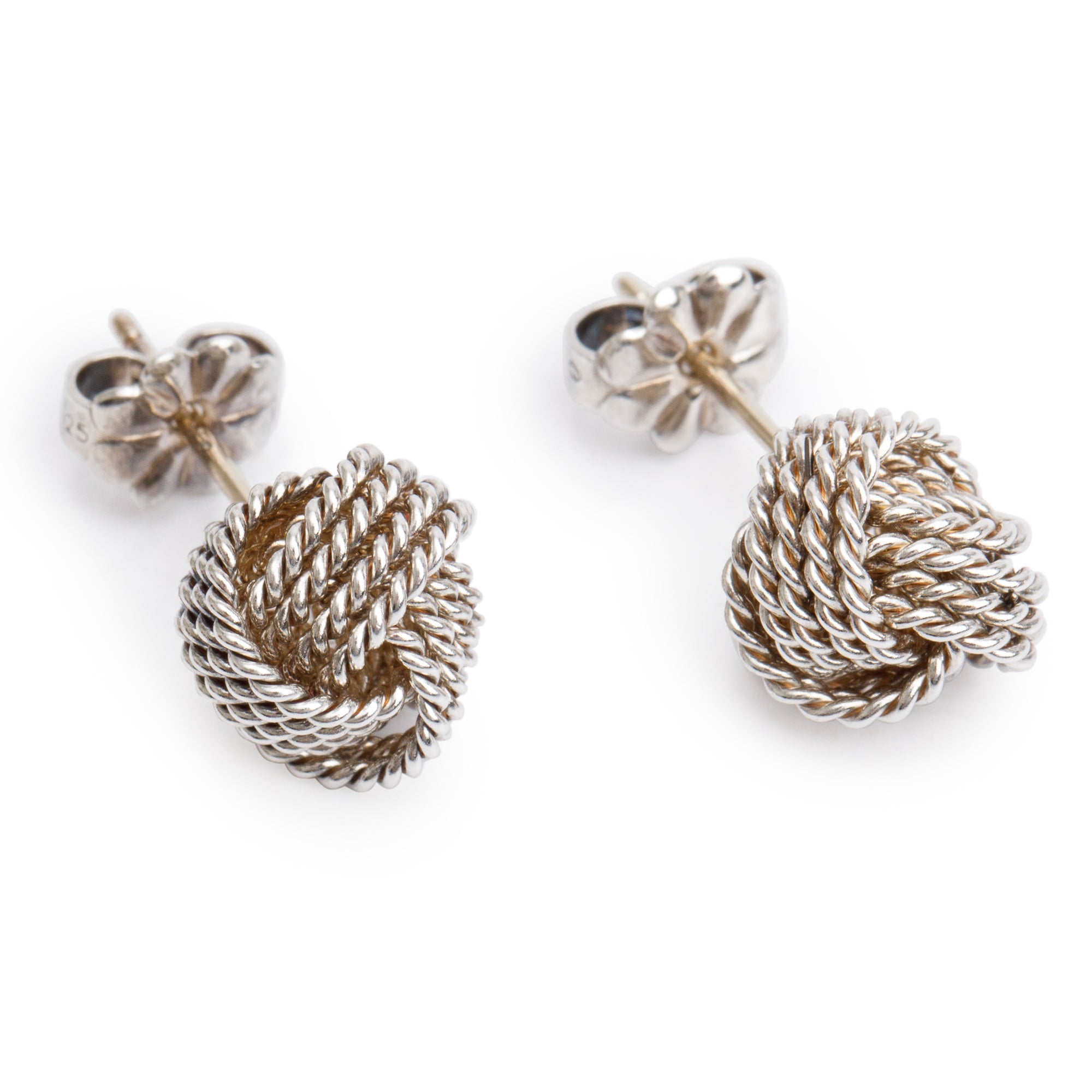 Tiffany & Co. Sterling Silver Twist Knot Earrings