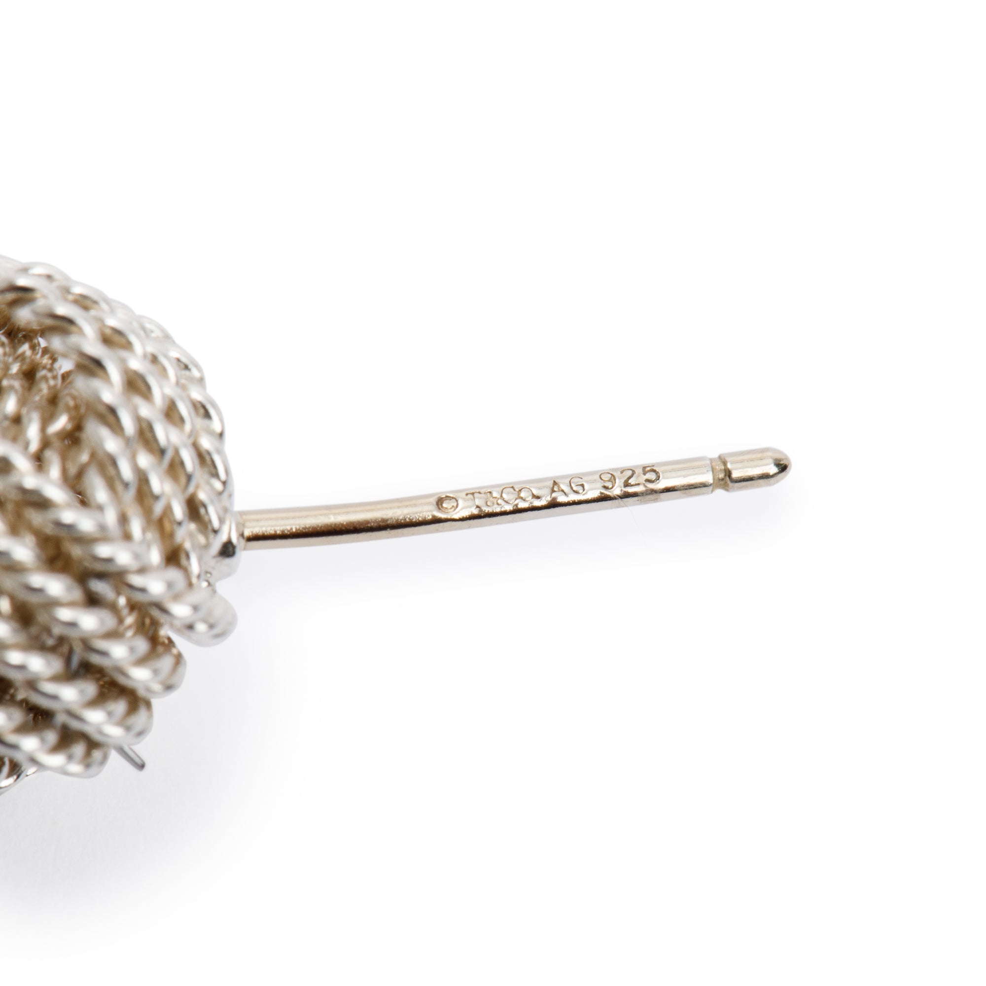 Tiffany & Co. Sterling Silver Twist Knot Earrings