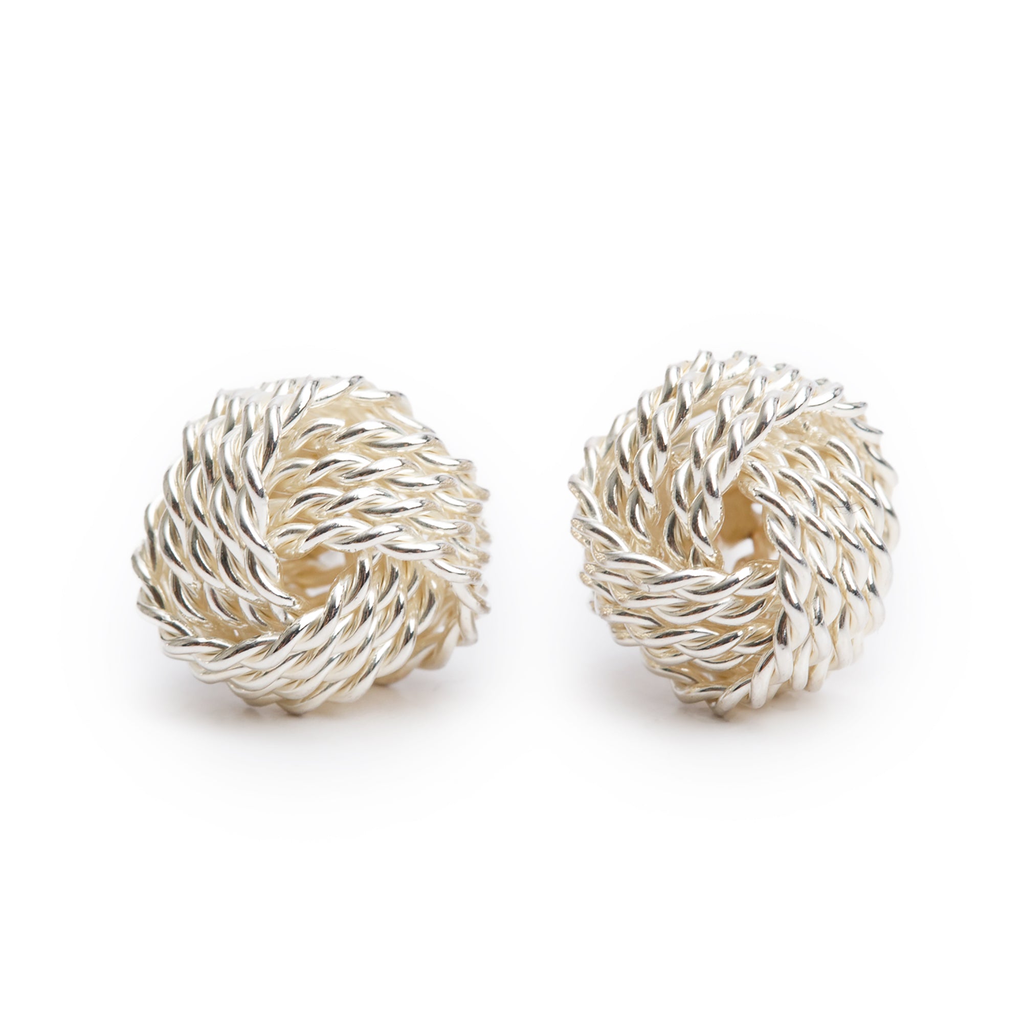 Tiffany & Co. Sterling Silver Twist Knot Earrings