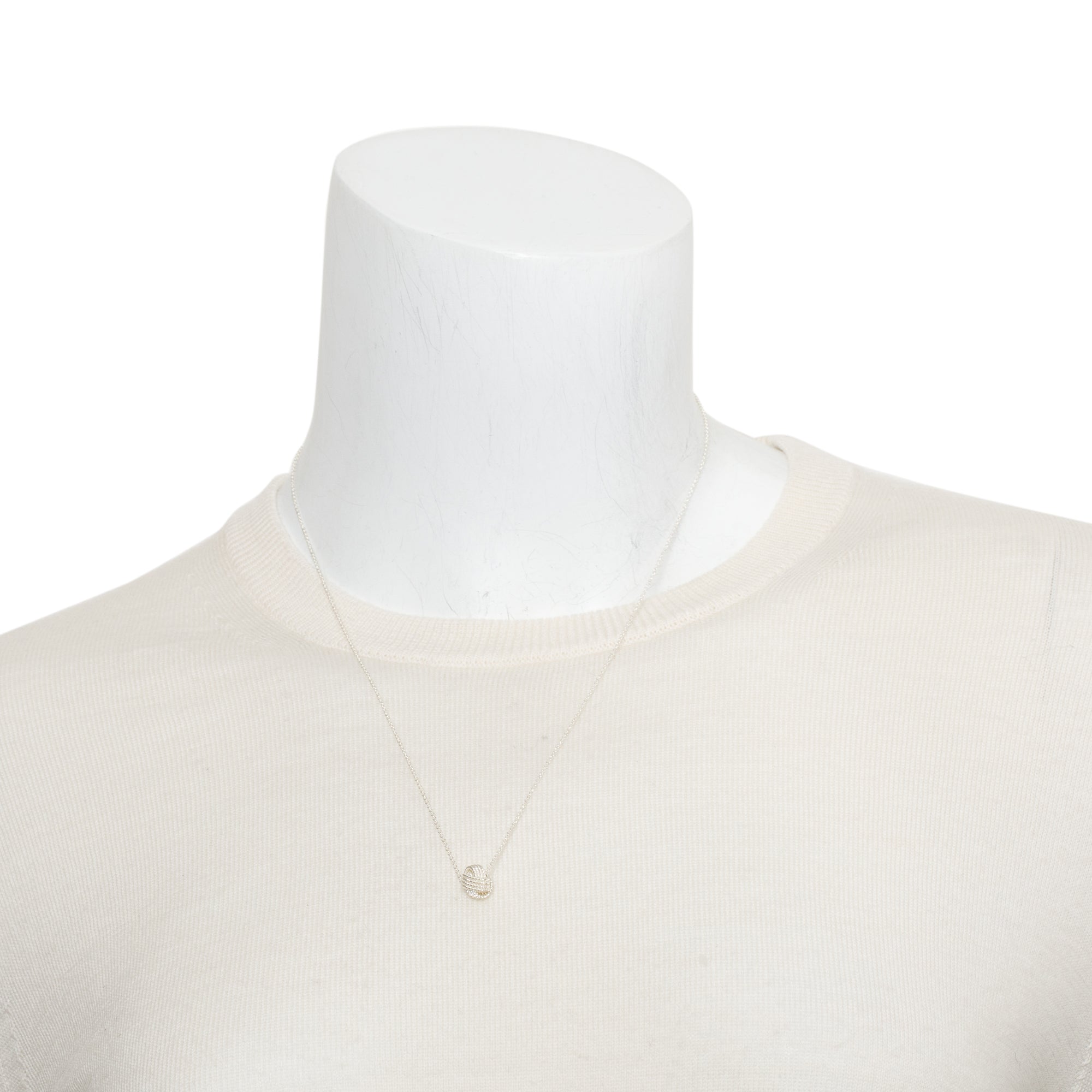 Tiffany & Co. Sterling Silver Twist Knot Pendant Necklace