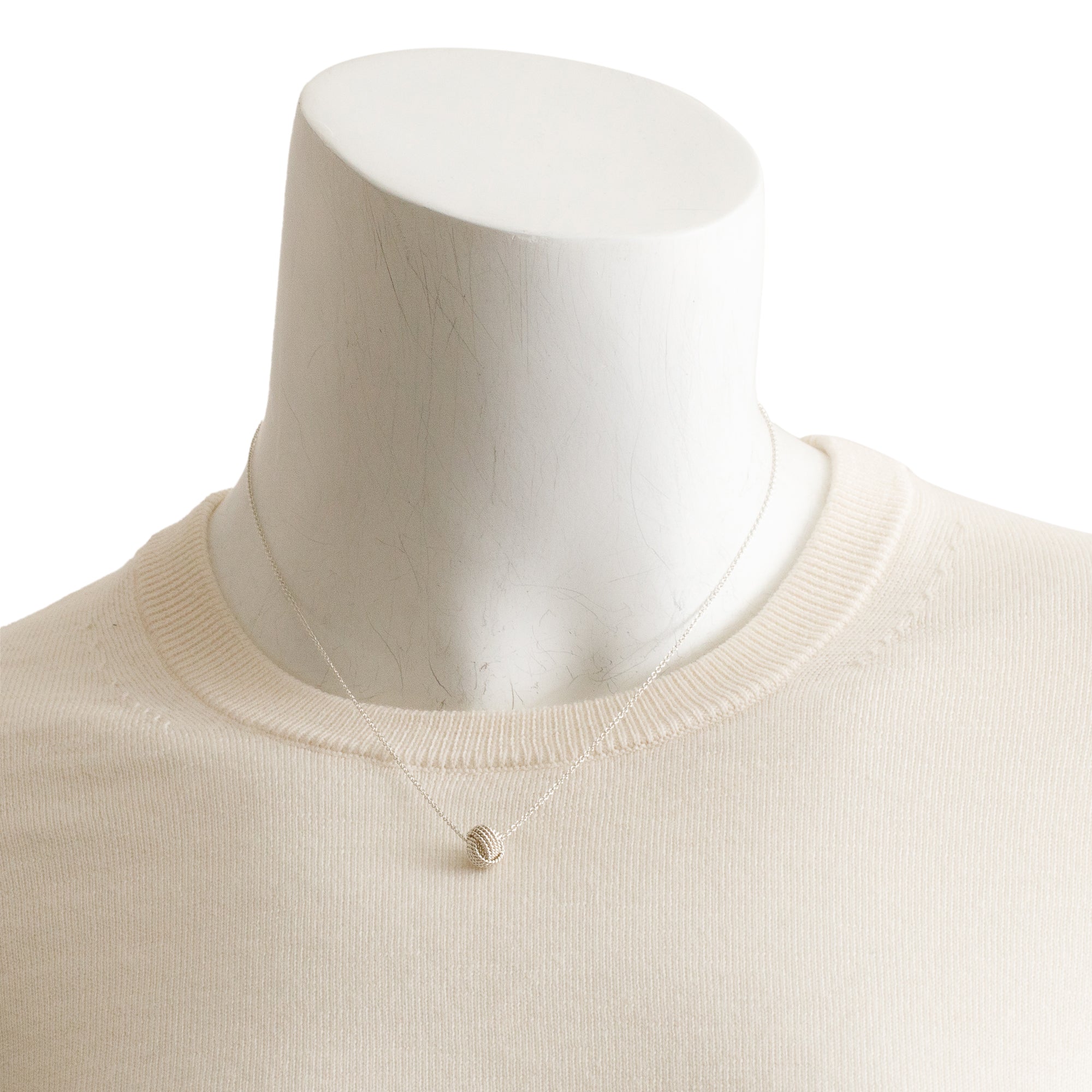 Tiffany & Co. Sterling Silver Twist Knot Pendant Necklace