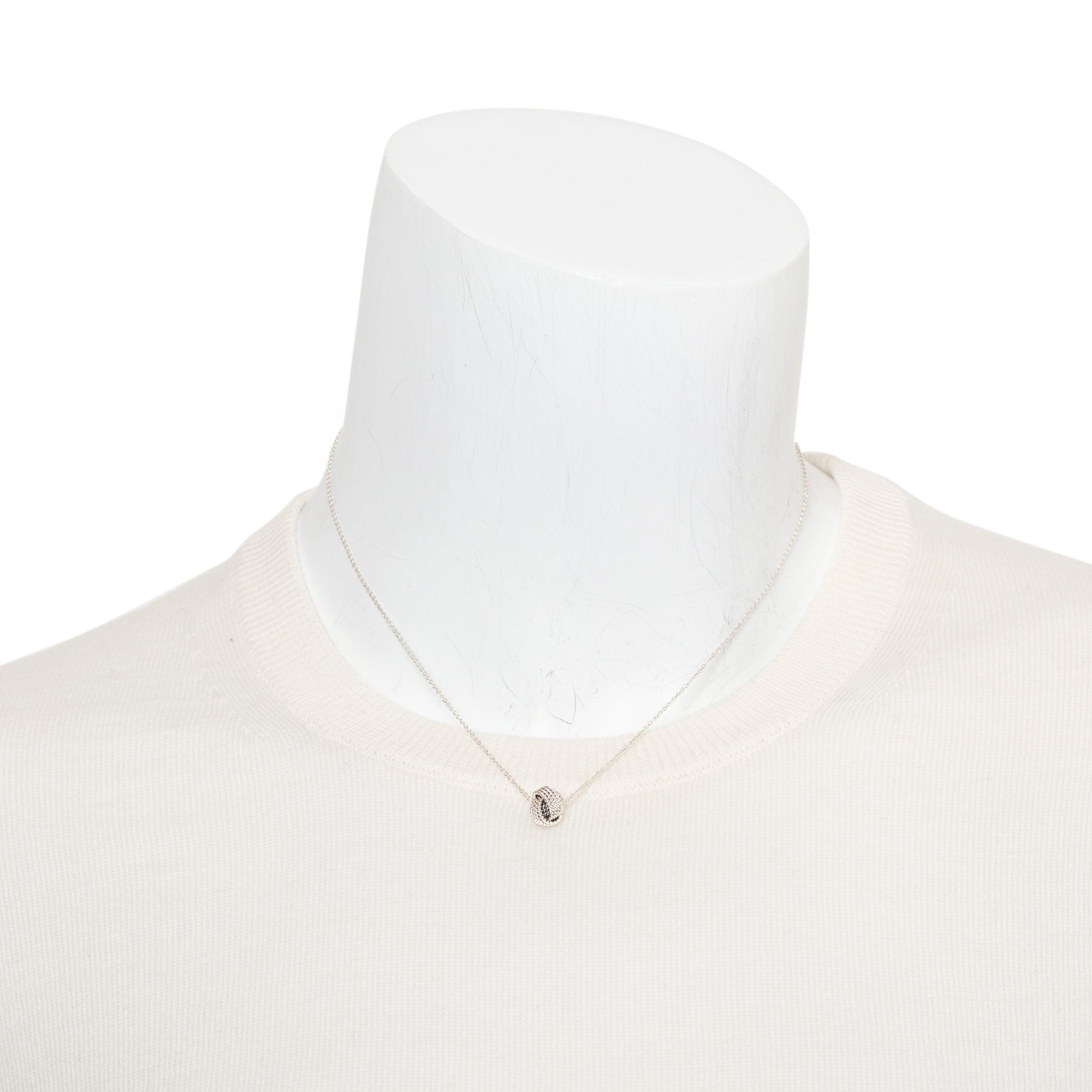 Tiffany & Co. Sterling Silver Twist Knot Pendant Necklace