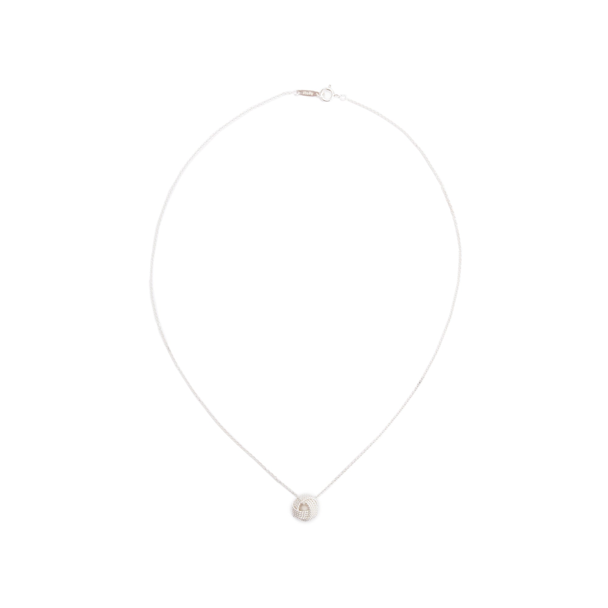 Tiffany & Co. Sterling Silver Twist Knot Pendant Necklace