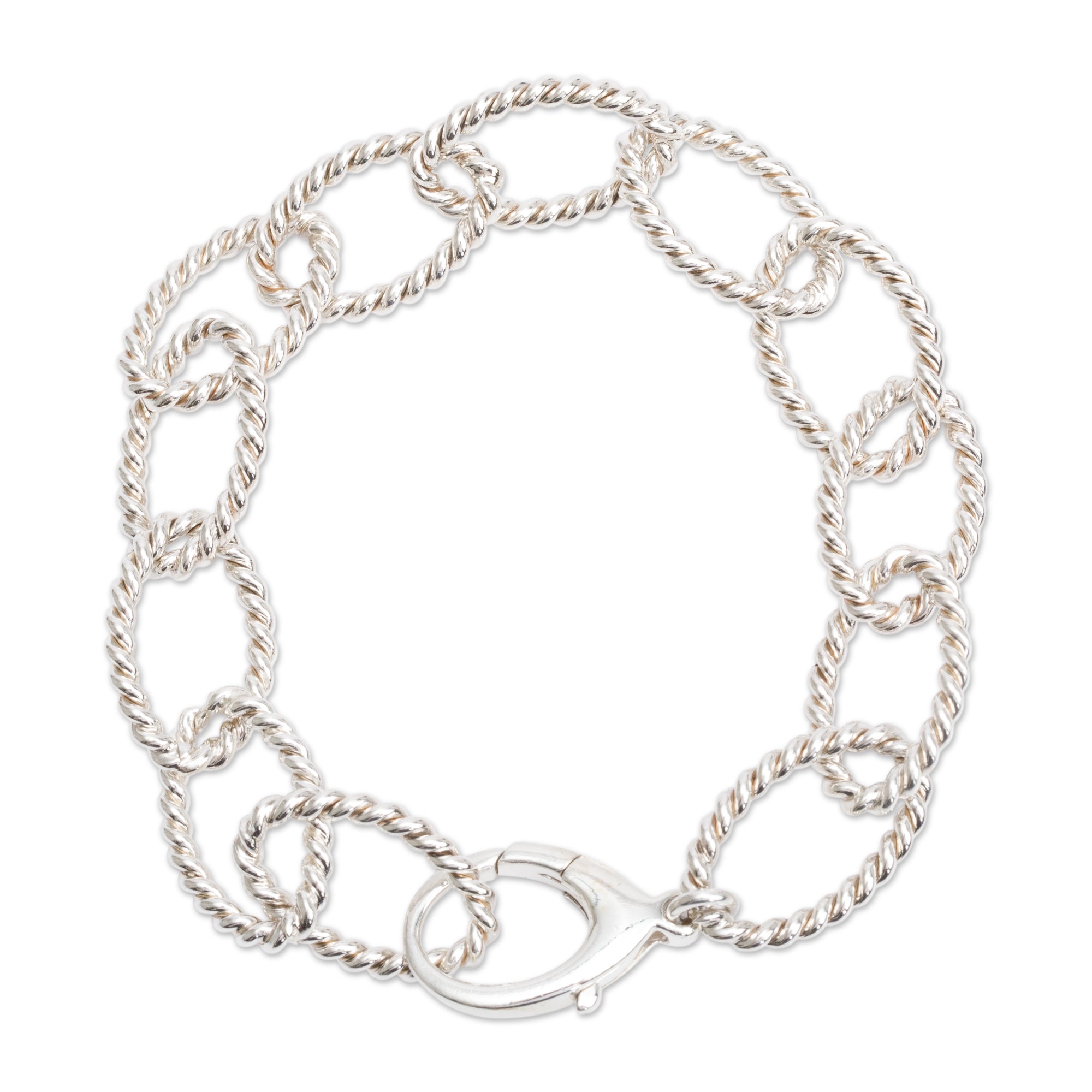 Tiffany & Co. Sterling Silver Twisted Oval Link Bracelet