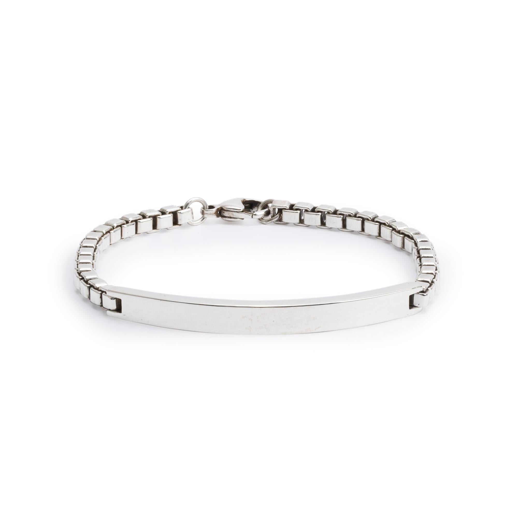Tiffany & Co. Sterling Silver Venetian Link ID Bracelet