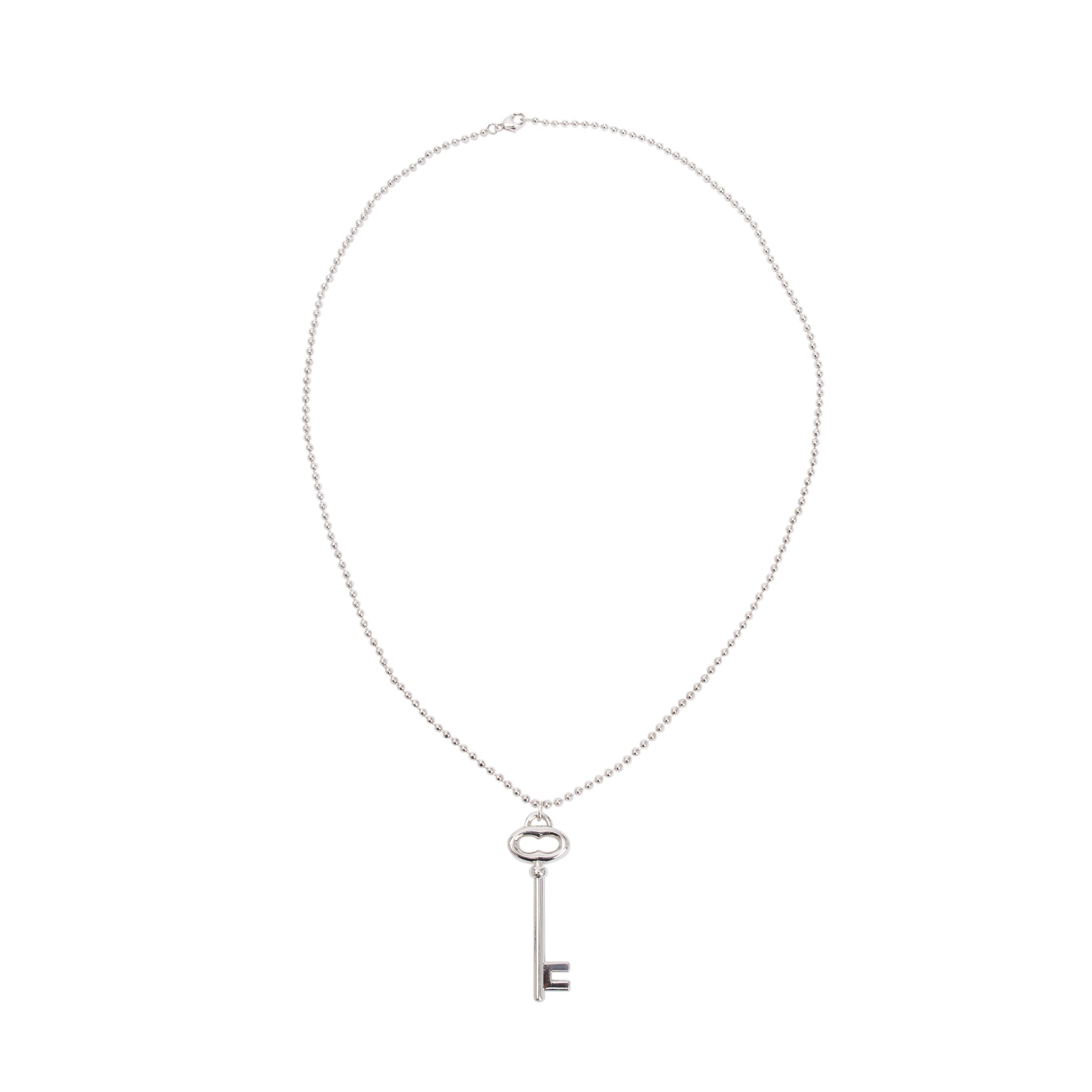 Tiffany & Co. Sterling Silver Vintage Oval Key Pendant Necklace