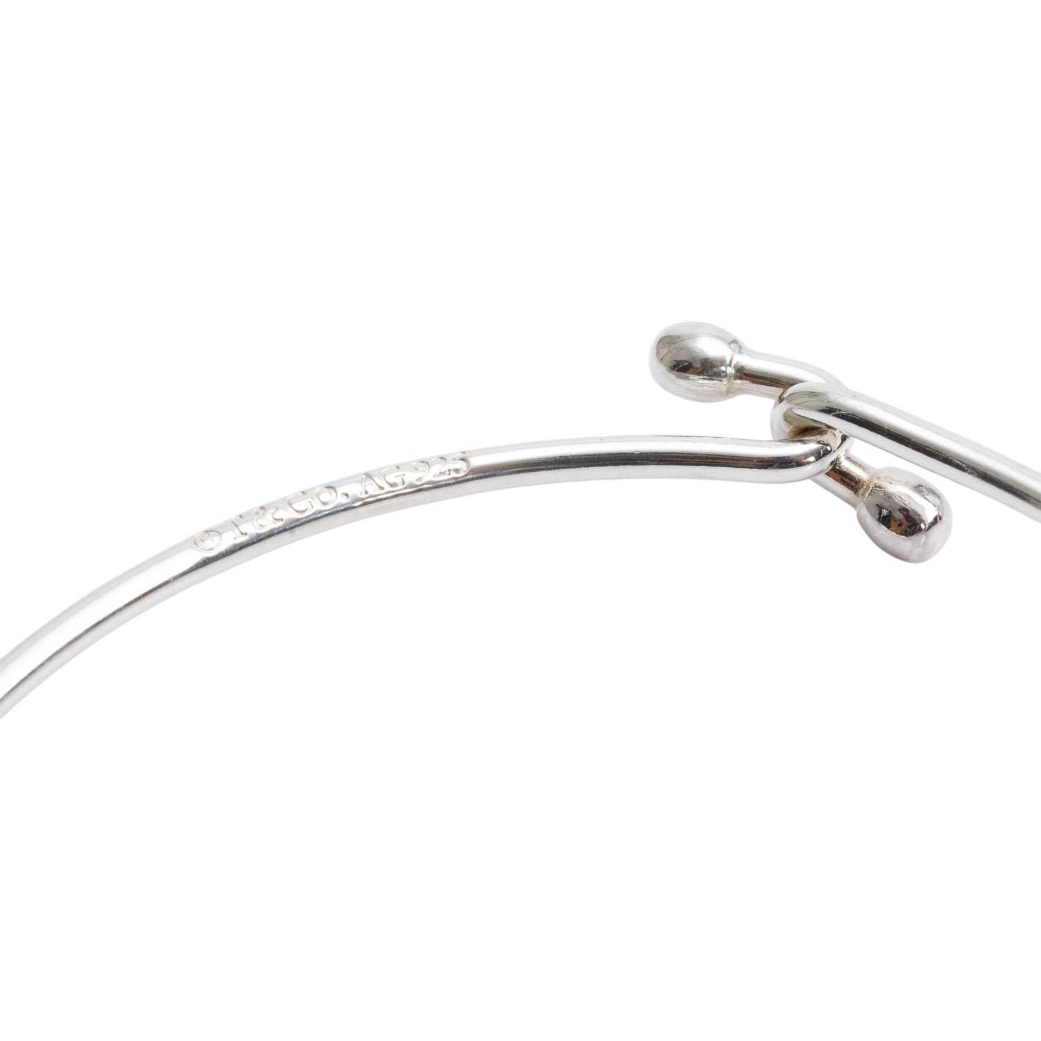 Tiffany & Co. Sterling Silver Wire Hook Bangle Bracelet