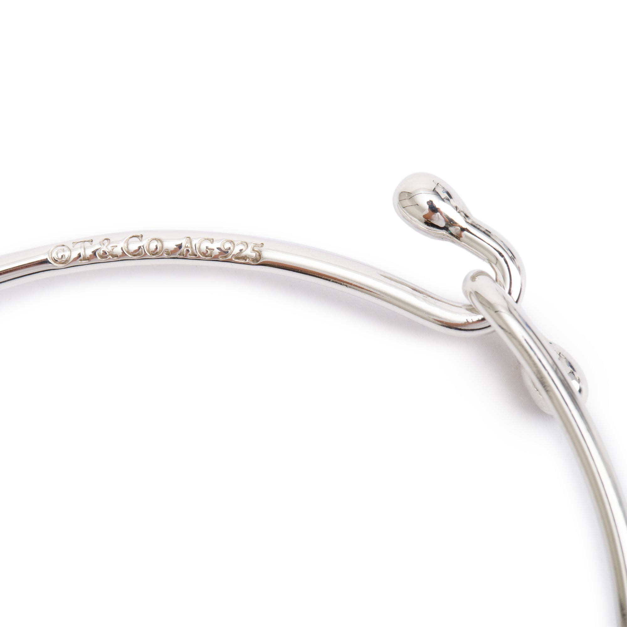 Tiffany & Co. Sterling Silver Wire Hook Bangle Bracelet