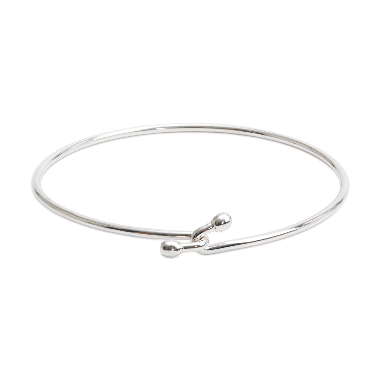 Tiffany & Co. Sterling Silver Wire Hook Bangle Bracelet