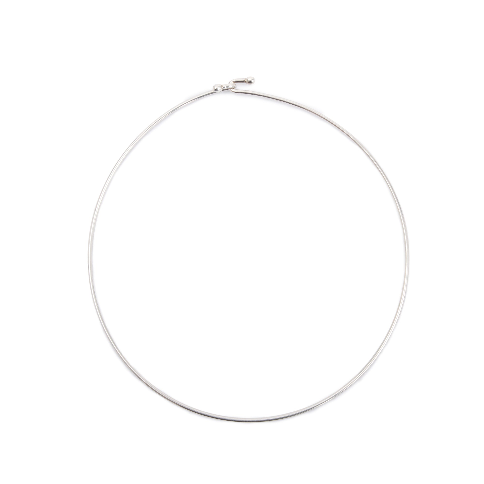 Tiffany & Co. Sterling Silver Wire Hook Choker Necklace w/ Box