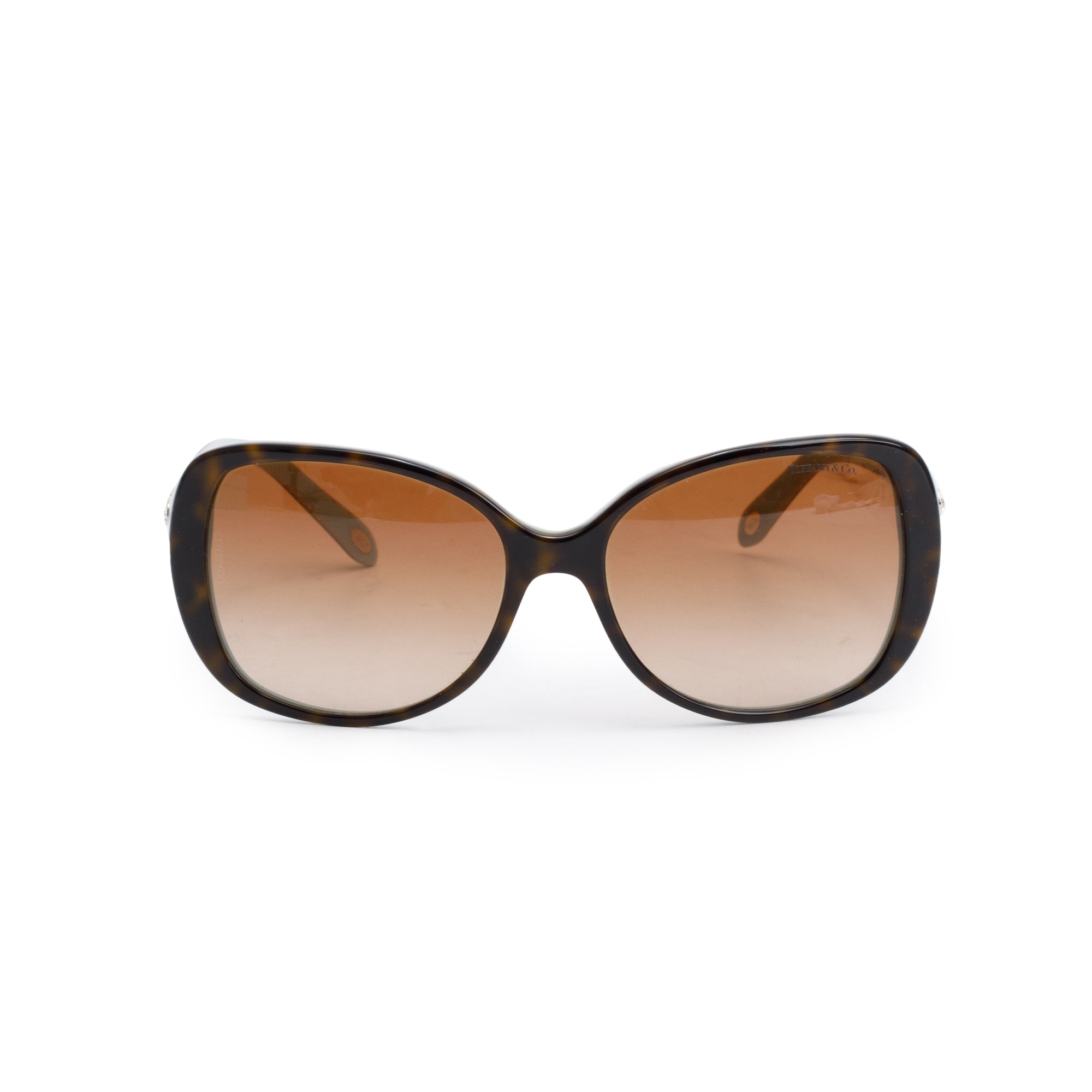 Tiffany & Co. TF 4121-B Havana & Tiffany Blue Acetate Crystal Jazz Gradient Sunglasses w/ Box & Case