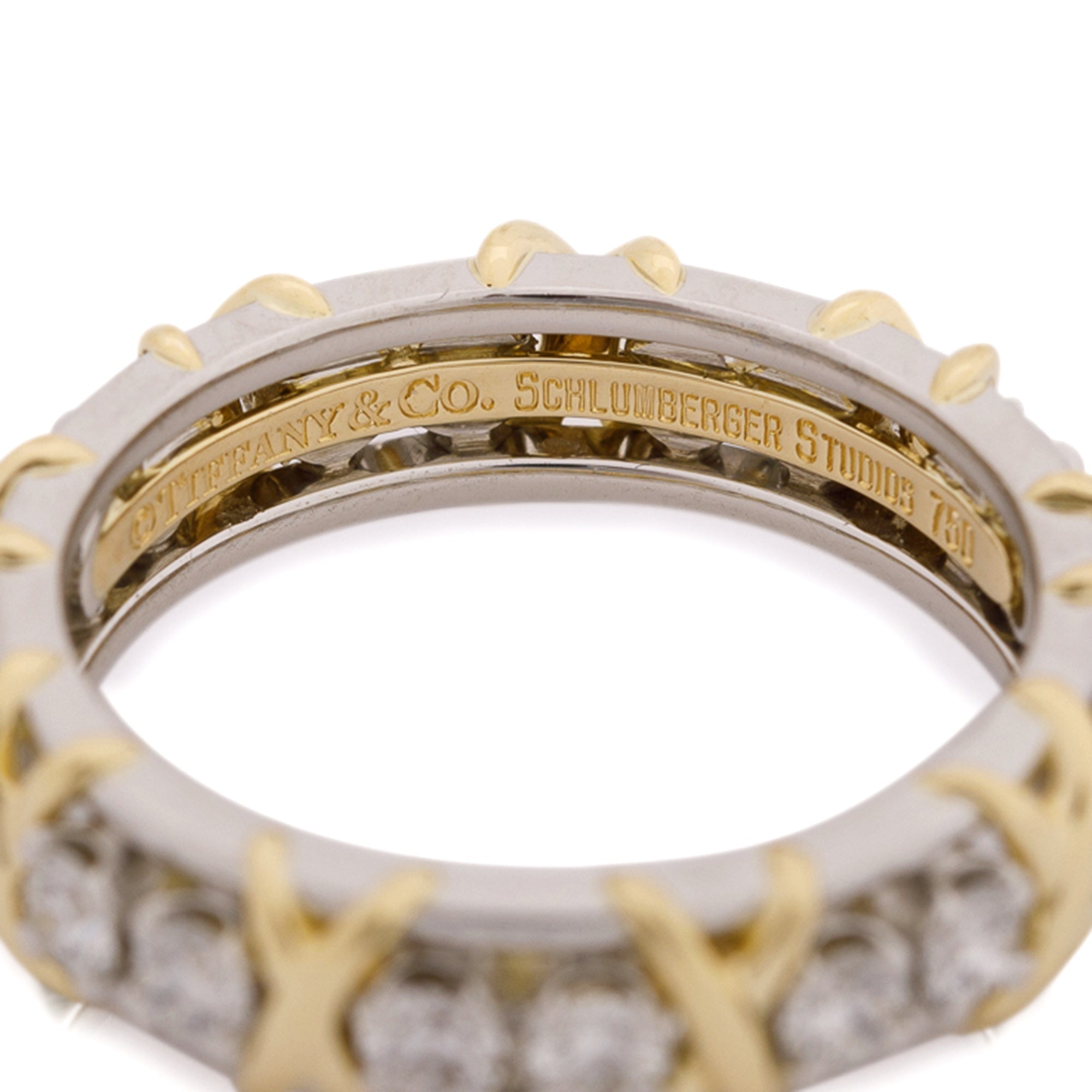 Tiffany & Co. Two-Tone Schlumberger Eighteen Stone Ring