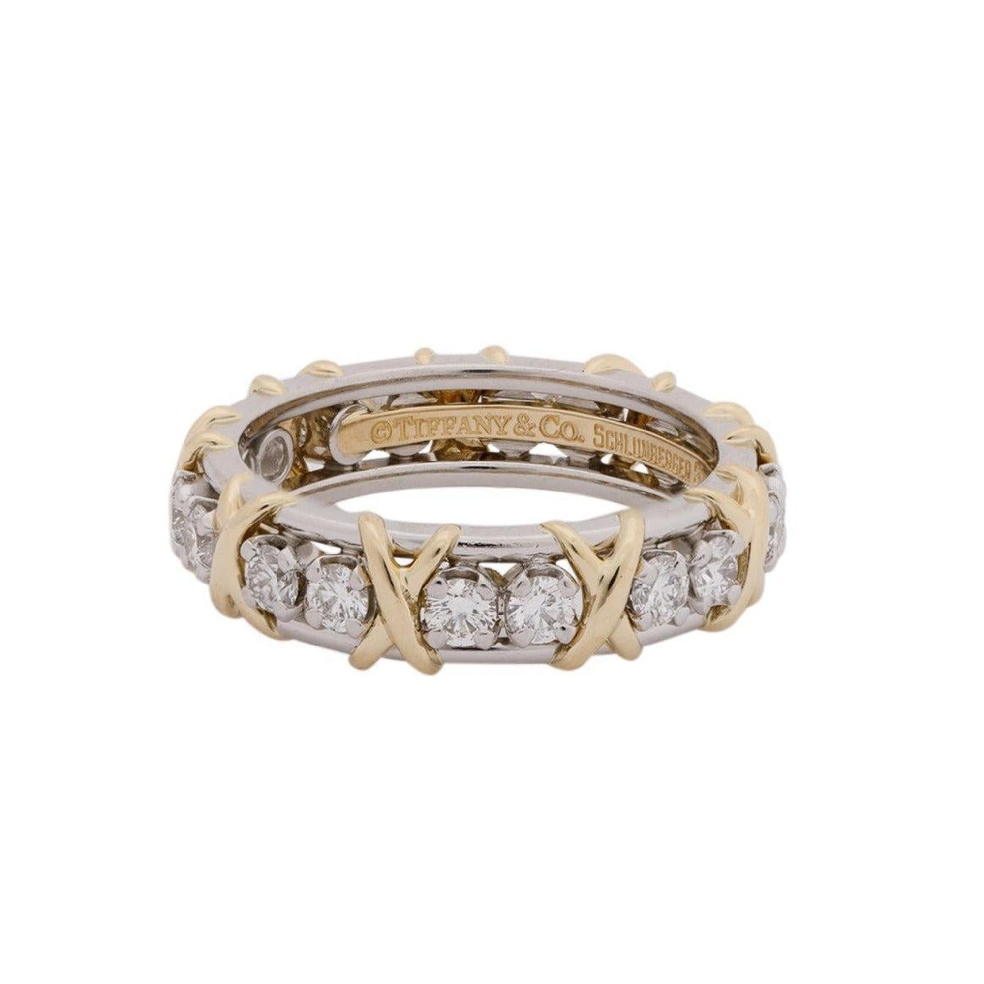 Tiffany & Co. Two-Tone Schlumberger Eighteen Stone Ring