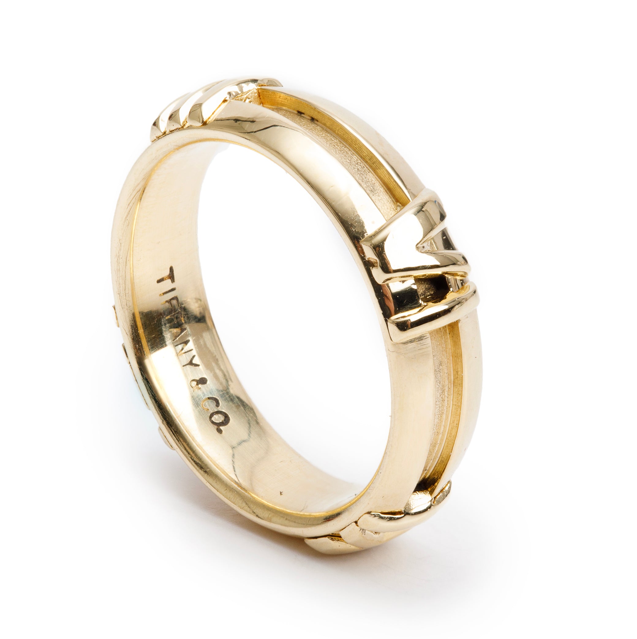 Tiffany & Co. Vintage 18k Yellow Gold Atlas Band Ring, Size 5