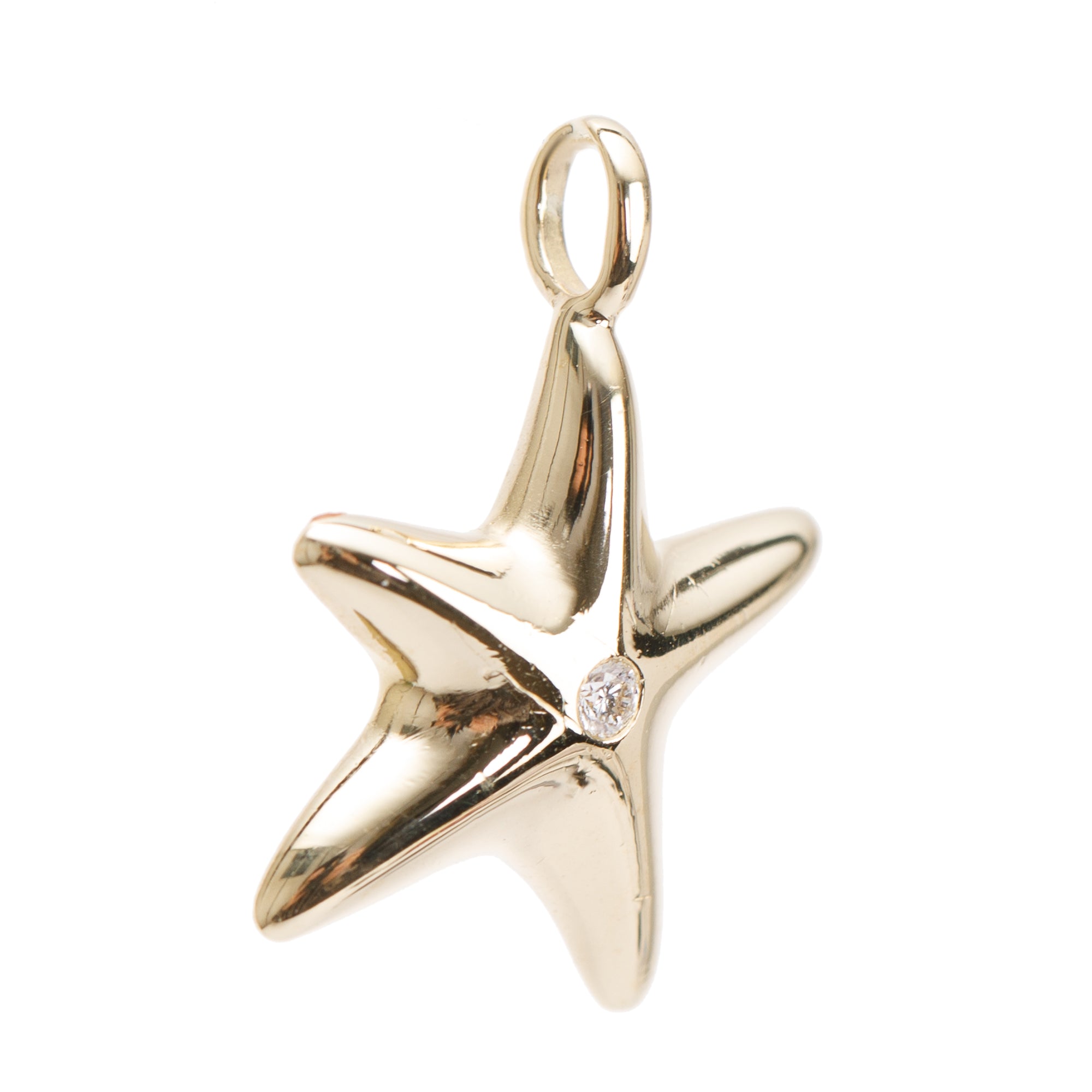 Tiffany & Co. Vintage 18k Yellow Gold Diamond Starfish Charm