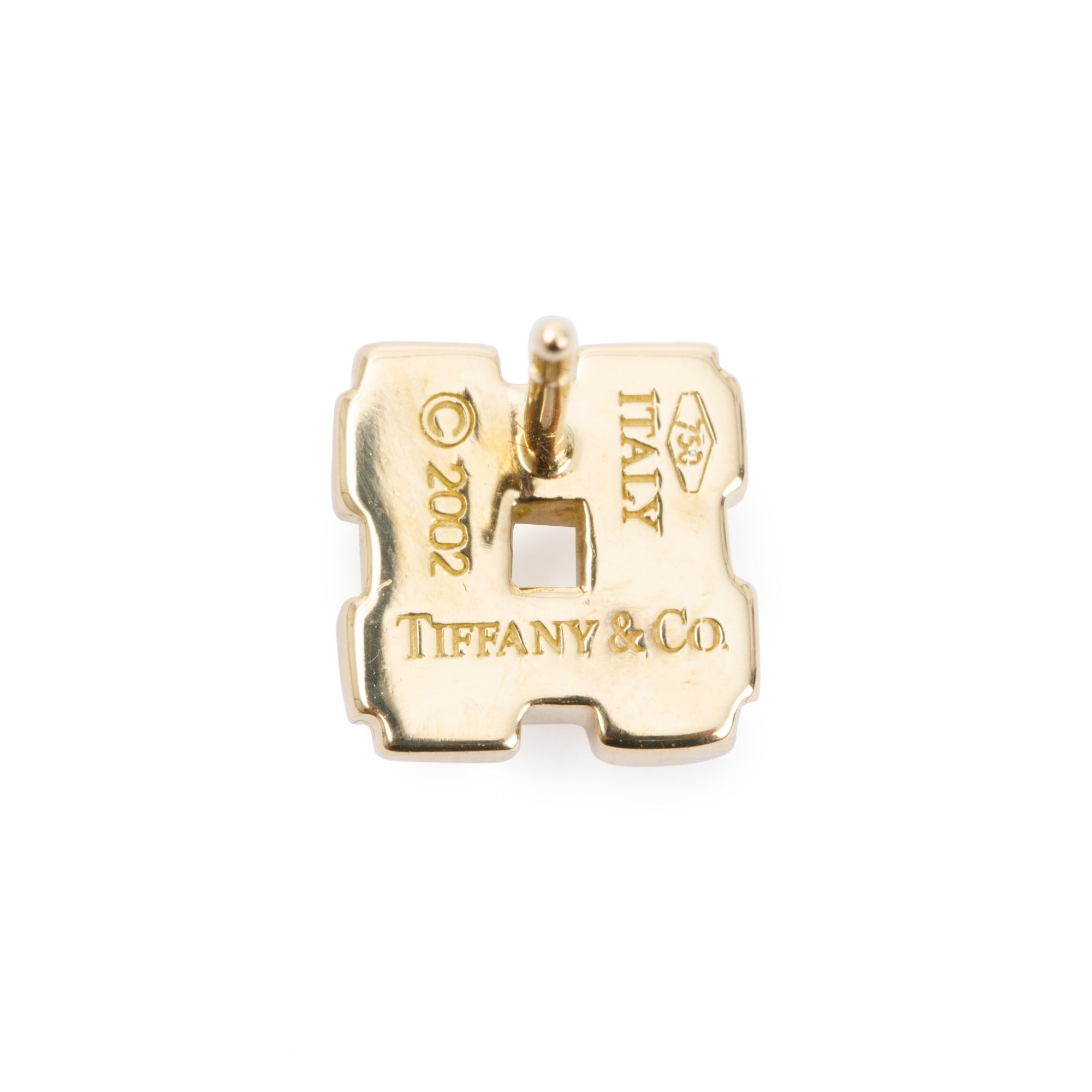 Tiffany & Co. Vintage 18k Yellow Gold Vannerie Basket Stud Earrings w/ Box