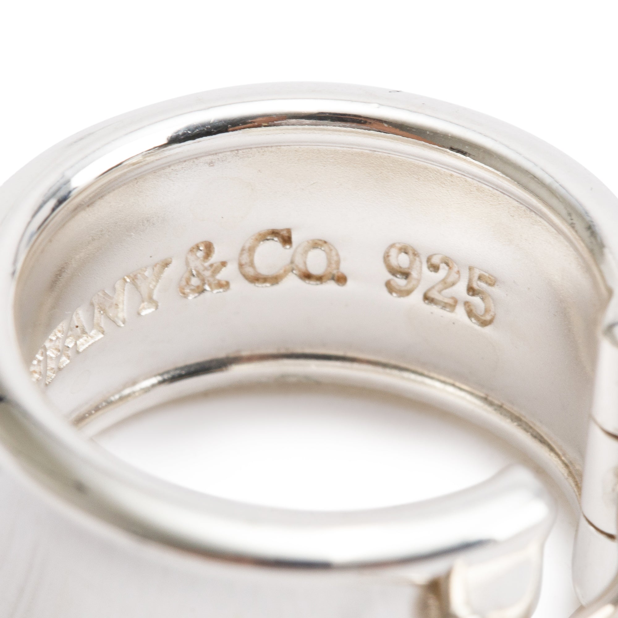 Tiffany & Co. Vintage Sterling Silver 1837 Wide Hoop Earrings