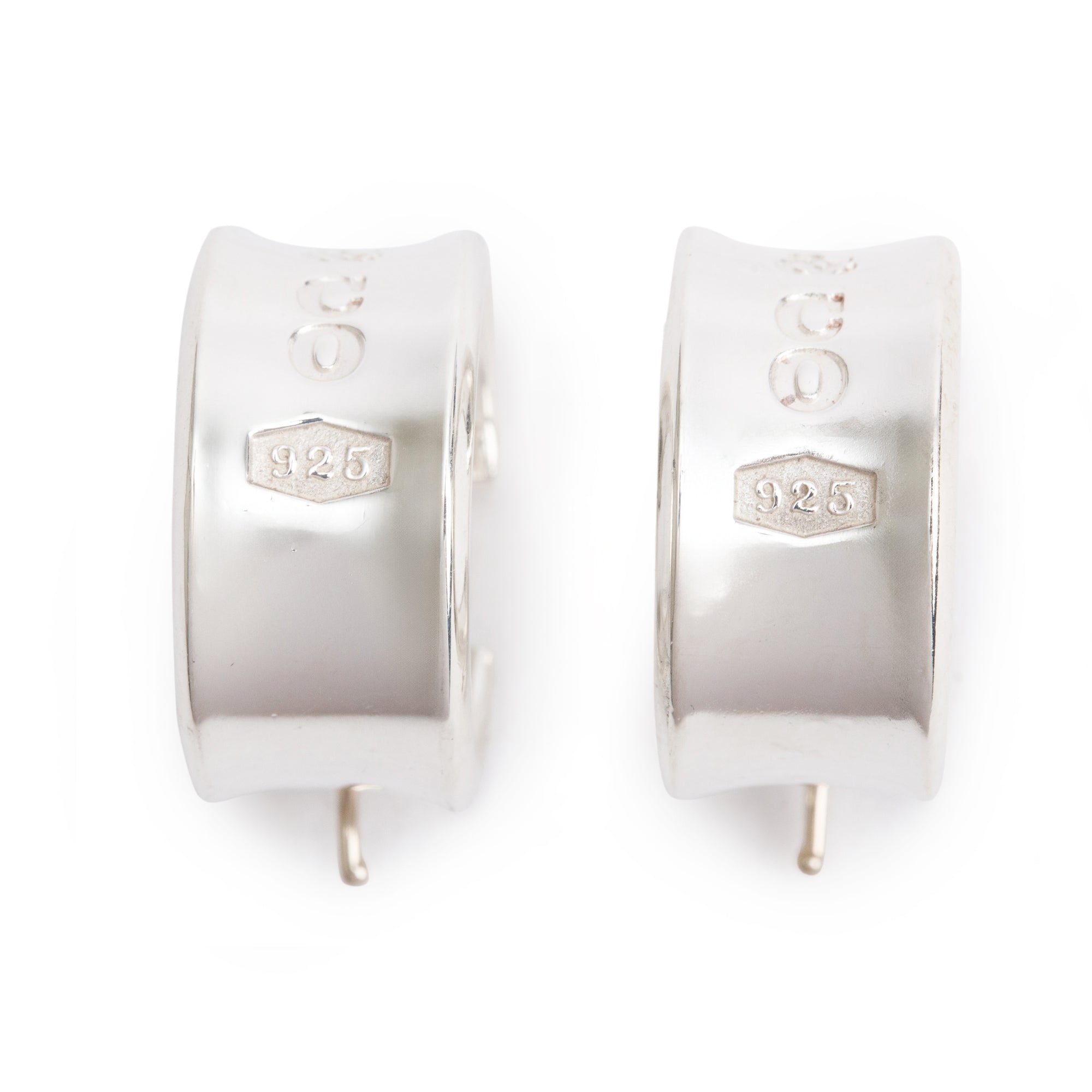 Tiffany & Co. Vintage Sterling Silver 1837 Wide Hoop Earrings