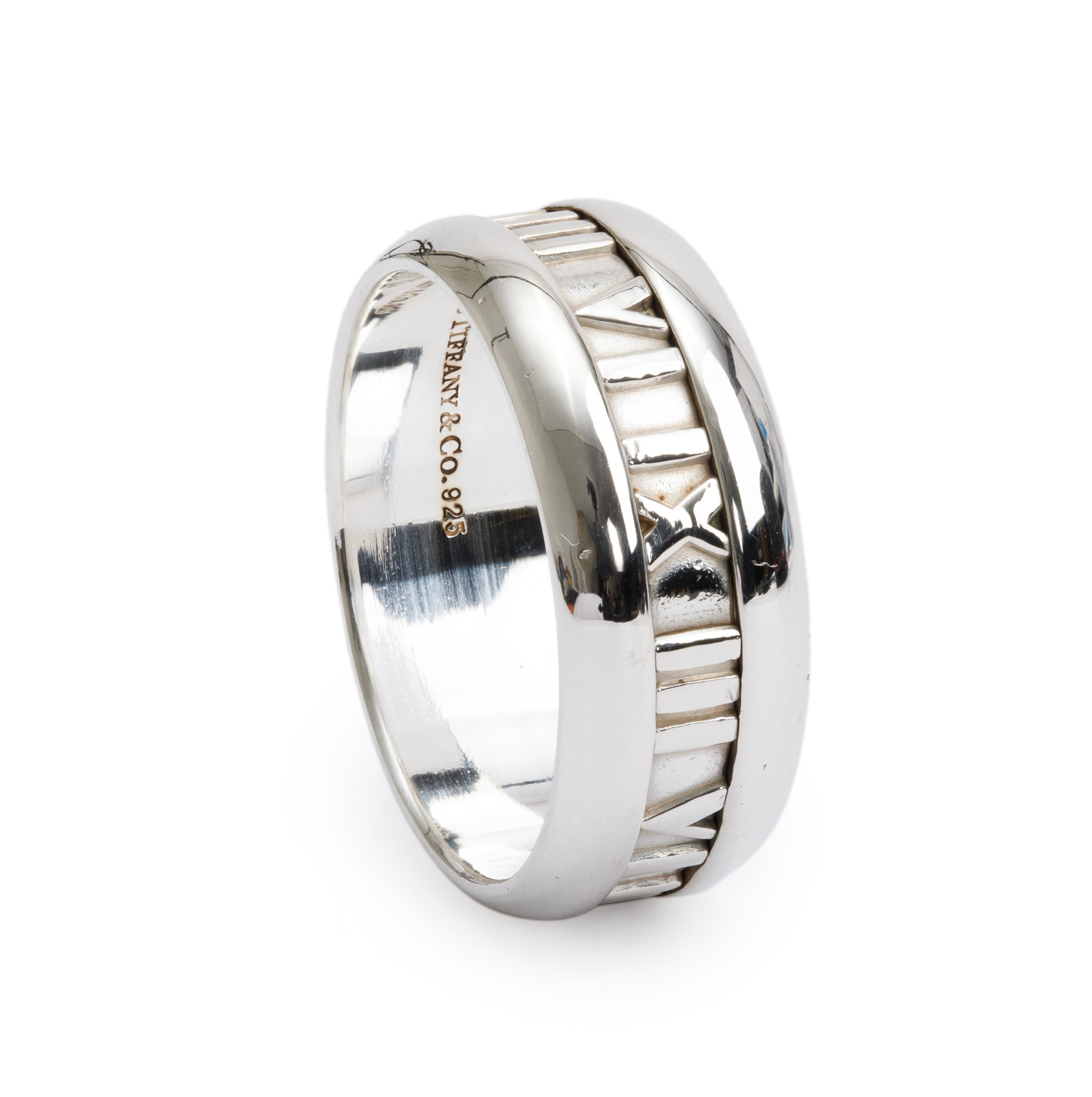 Tiffany & Co. Vintage Sterling Silver 9 MM Atlas Band, Size 11.5