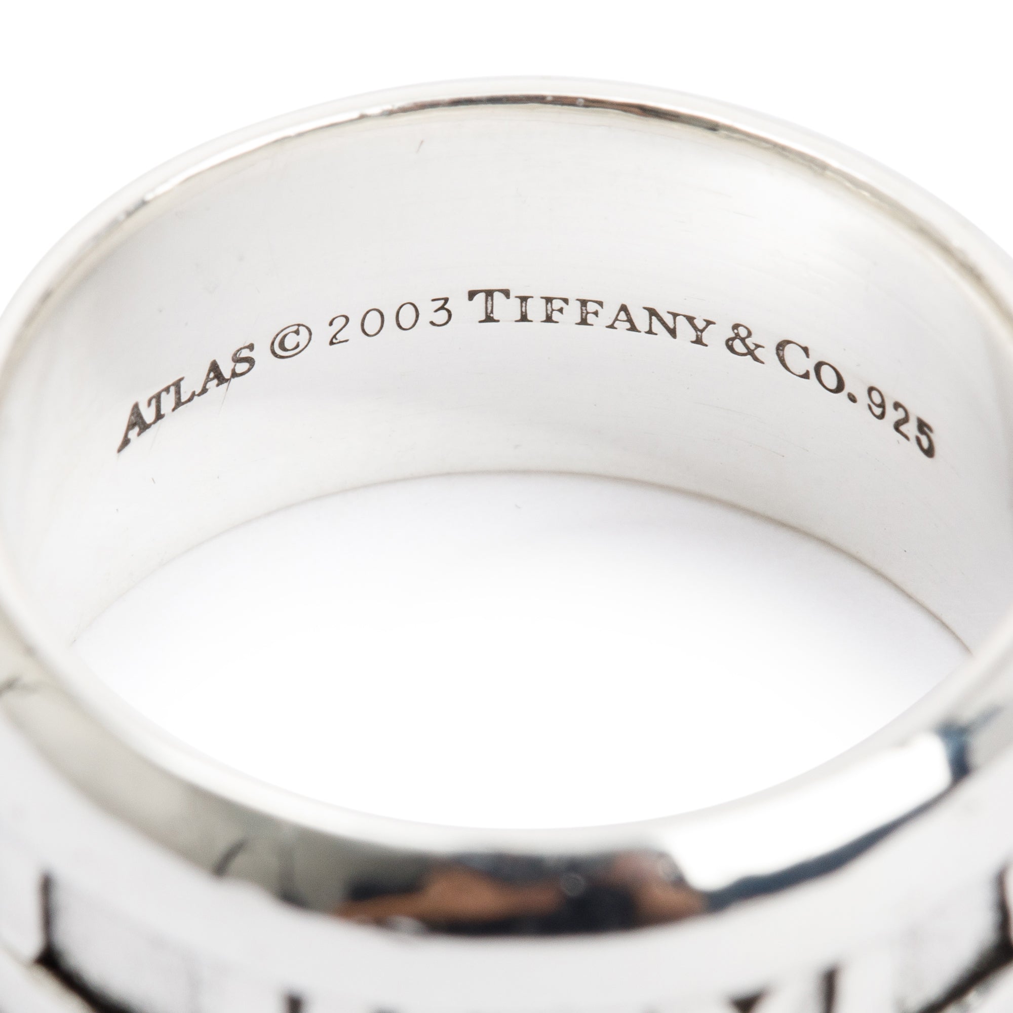 Tiffany & Co. Vintage Sterling Silver 9 MM Atlas Band, Size 7.75