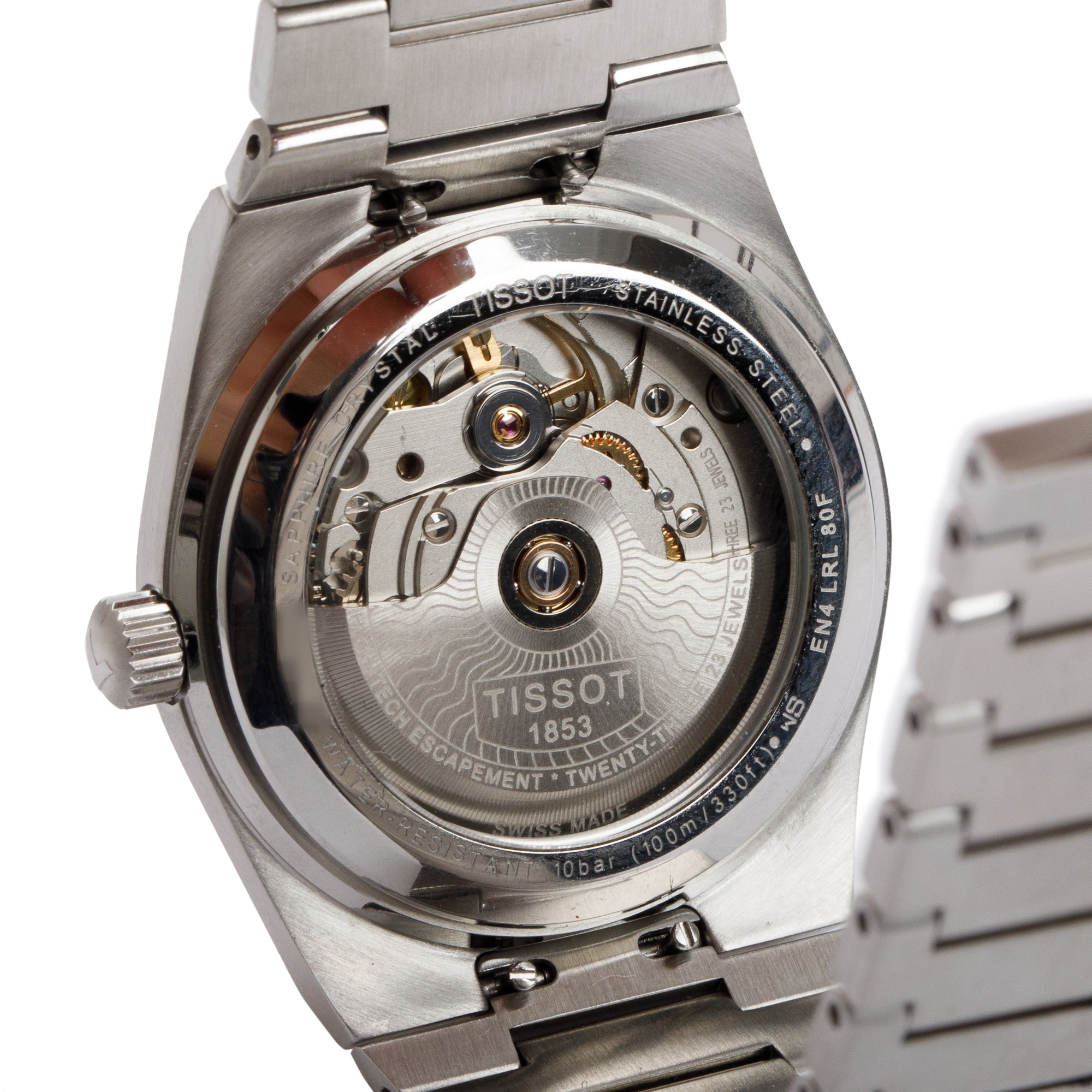 Tissot 2023 Stainless Steel & 18k Rose Gold Diamond Dial PRX 35 MM Automatic Watch w/ Box & Papers