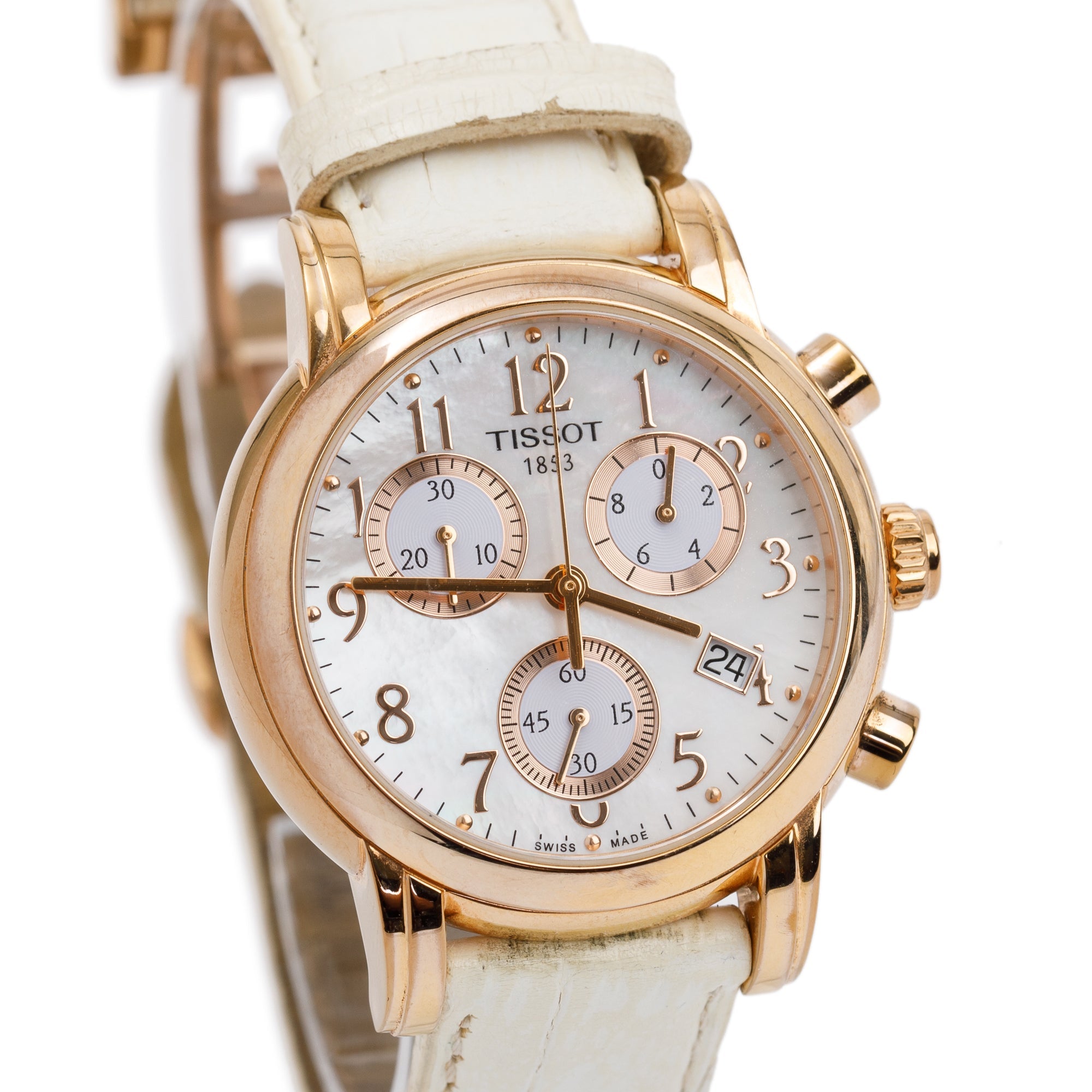 Tissot Dressport Chronograph Mother of Pearl Dial 35 MM Watch