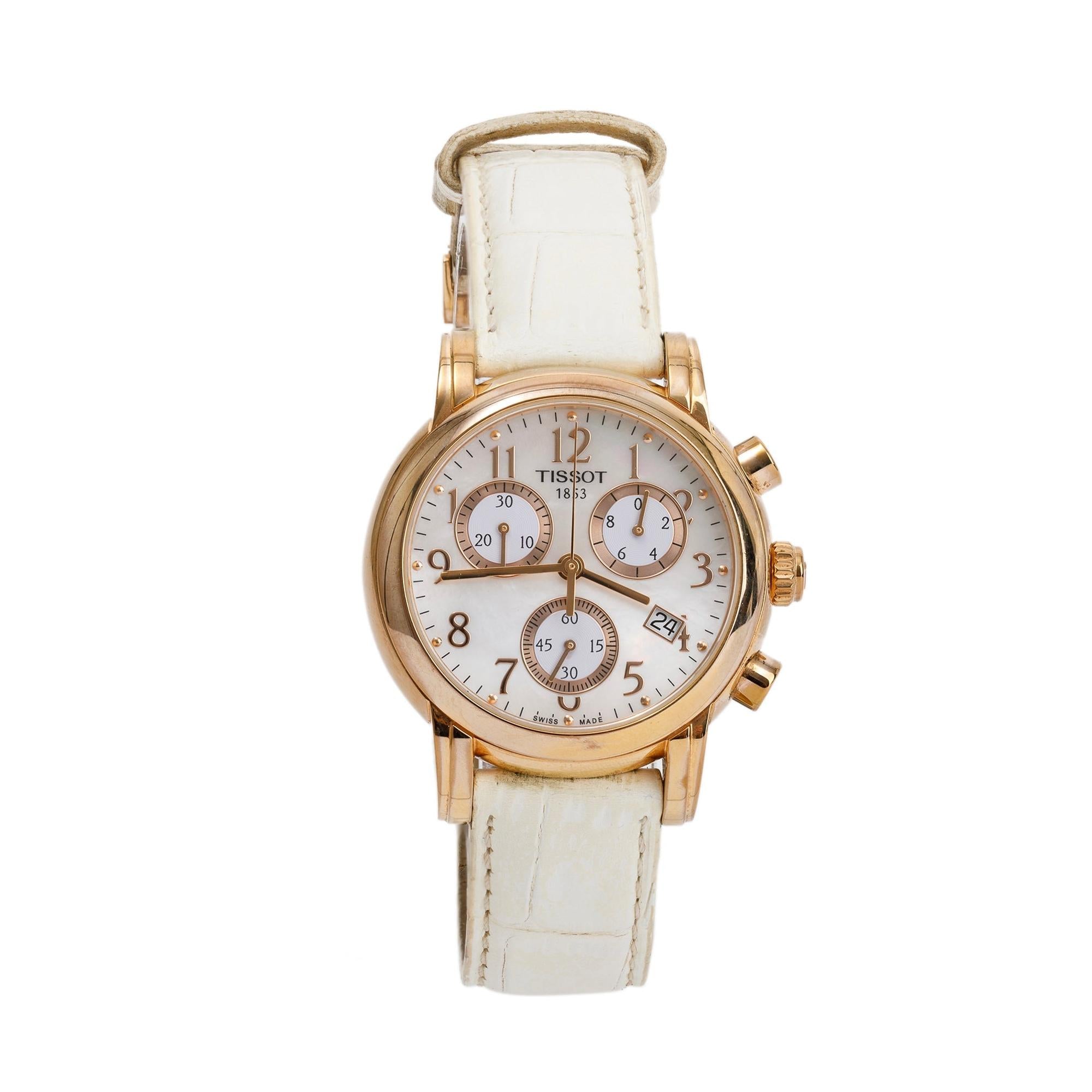 Tissot Dressport Chronograph Mother of Pearl Dial 35 MM Watch