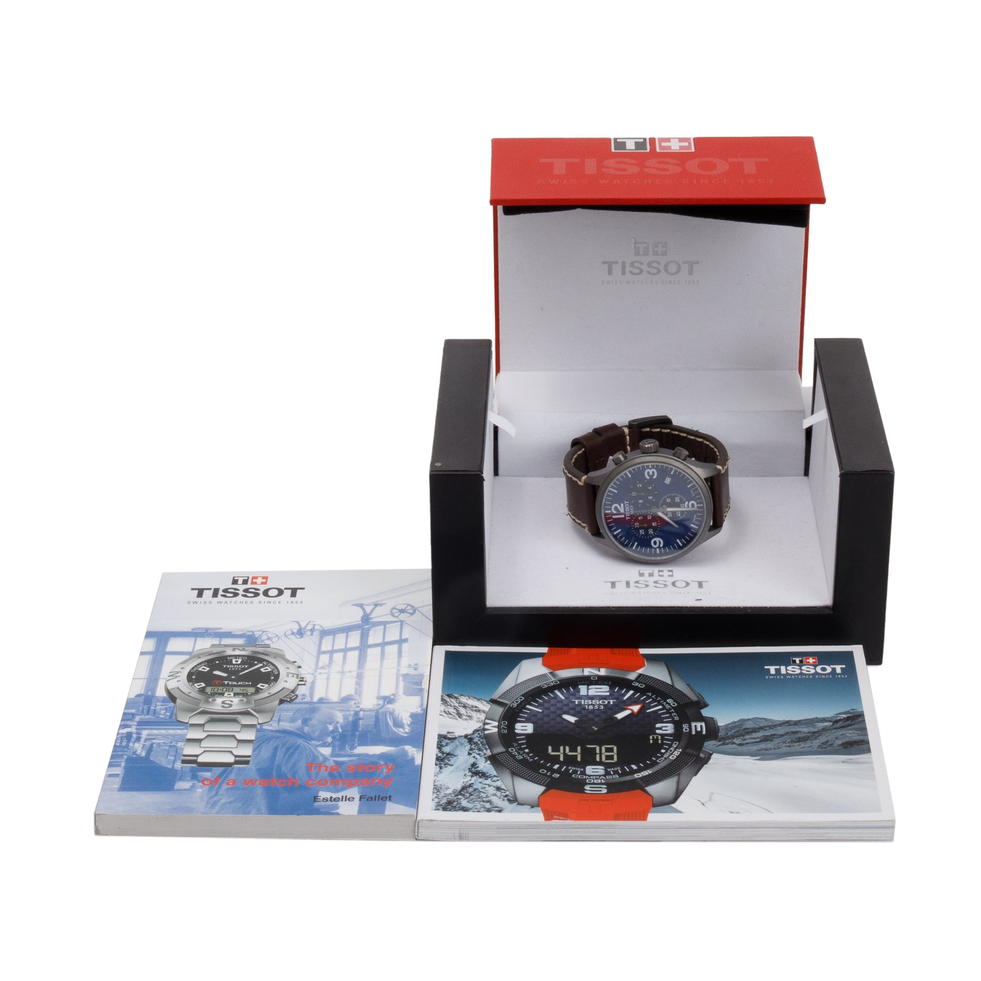 Tissot Grey PVD Stainless Steel Chrono XL 45 MM Watch w/ Box & Papers